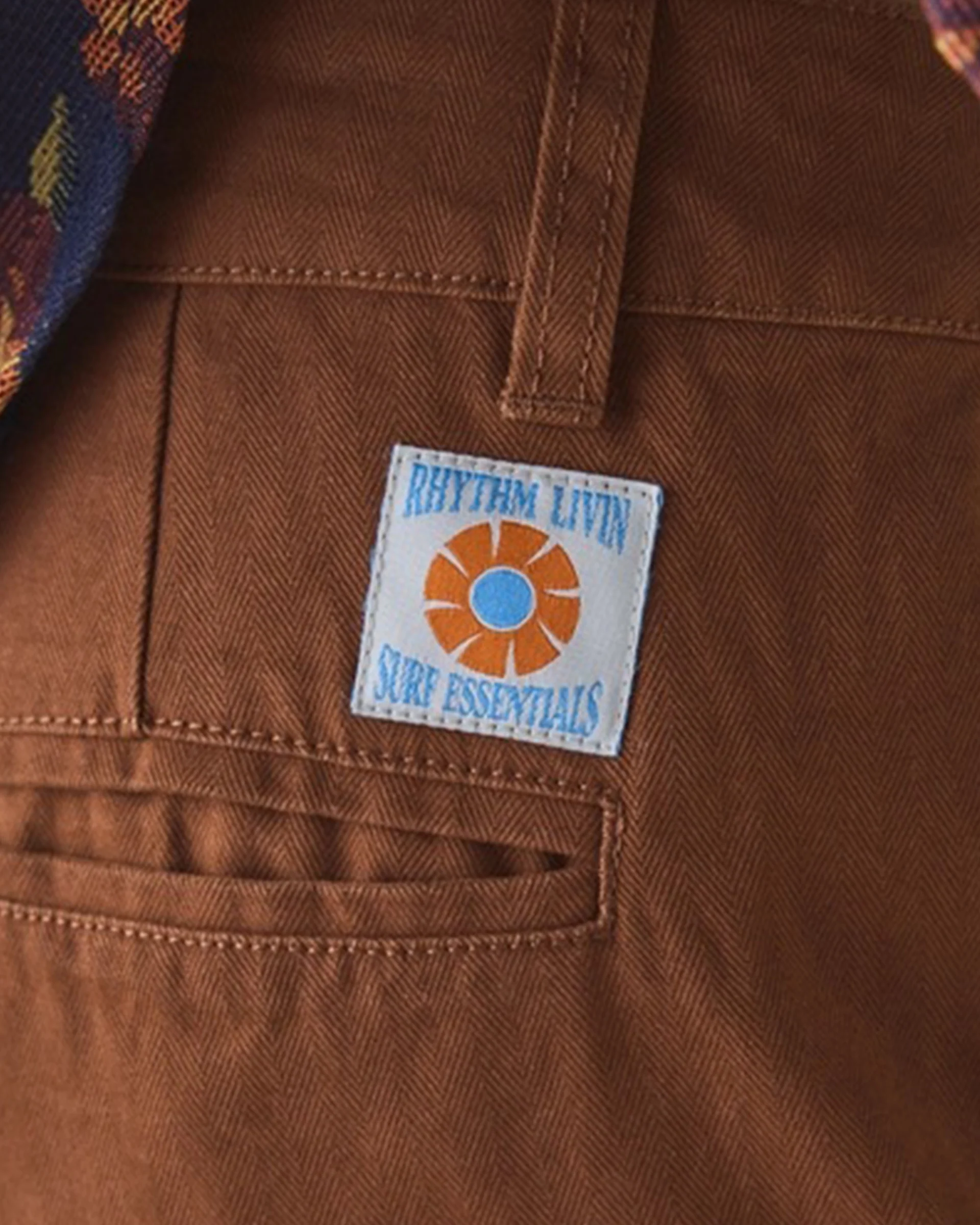 Essential Herringbone Short - Brown - Image 3