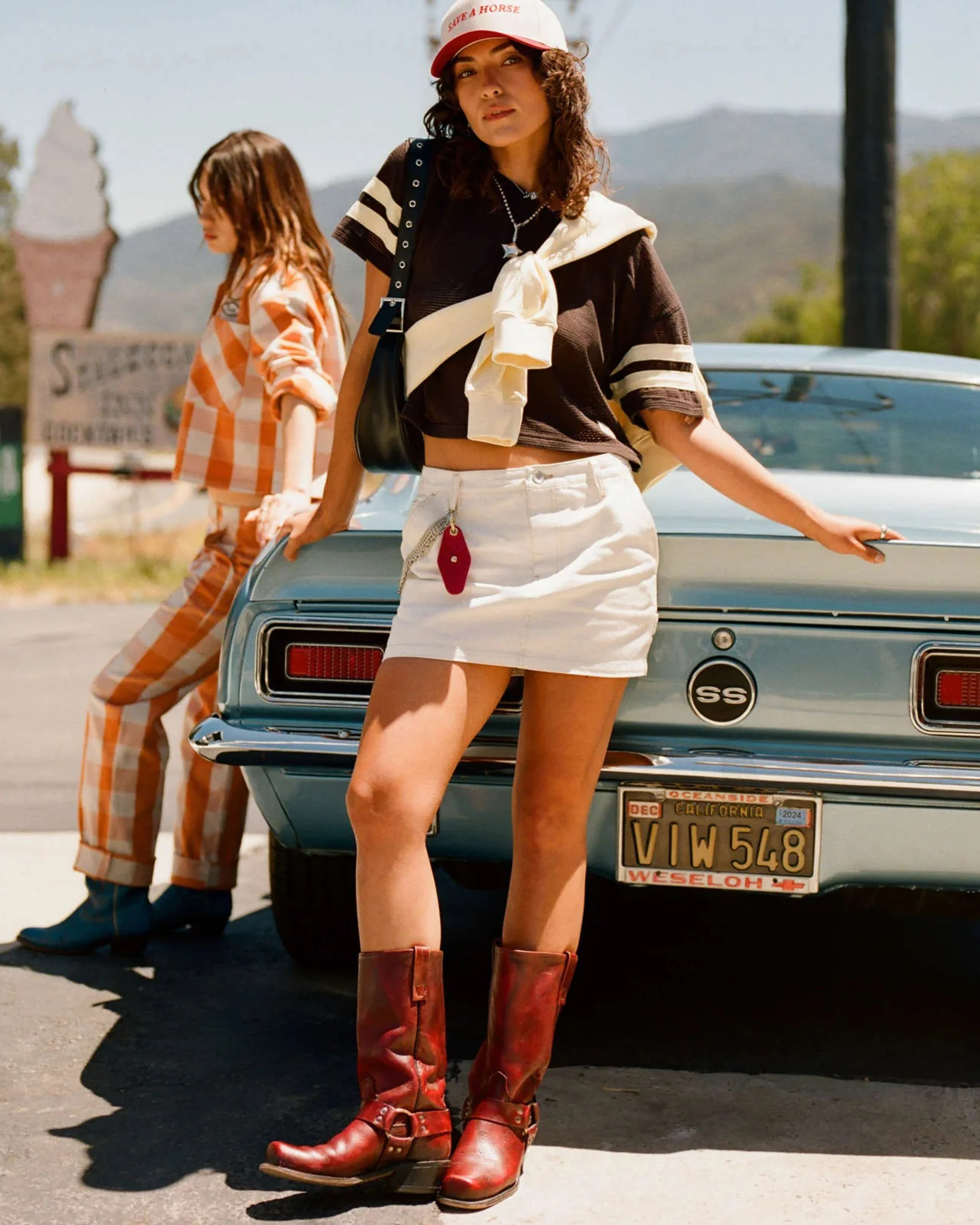 Essex Painter Mini Skirt - Egret White - Image 8