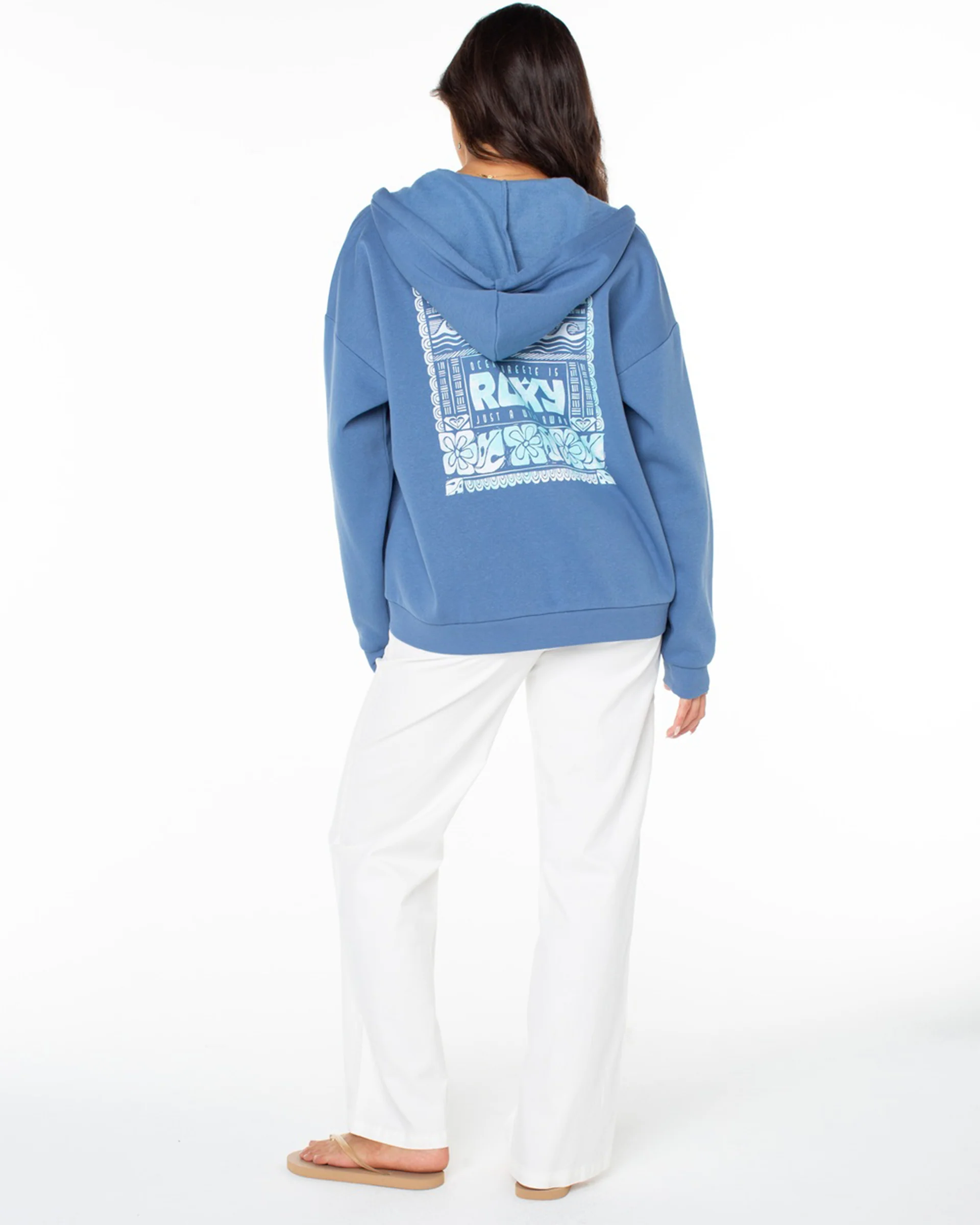 Evening Lineup Zip Through Hoodie - Blue Horizon Okinawa - Image 2