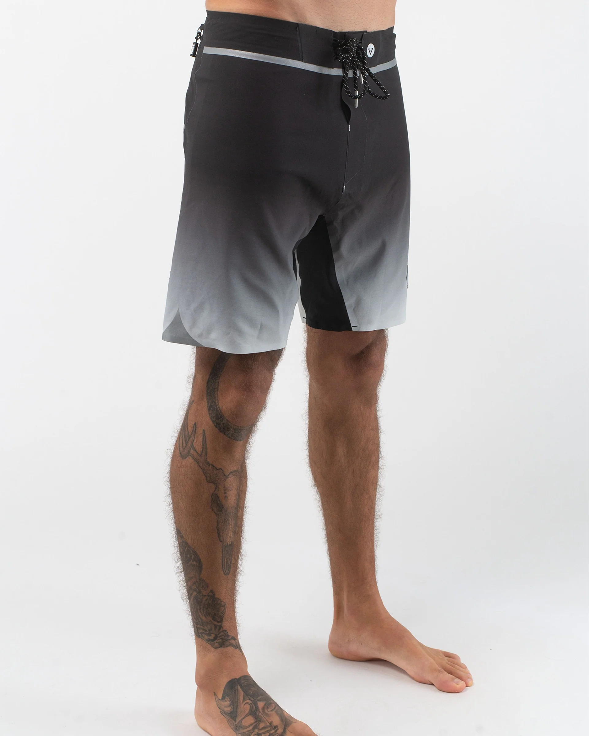 Fade to Dark Titanium Boardshort - Black/White - Image 5