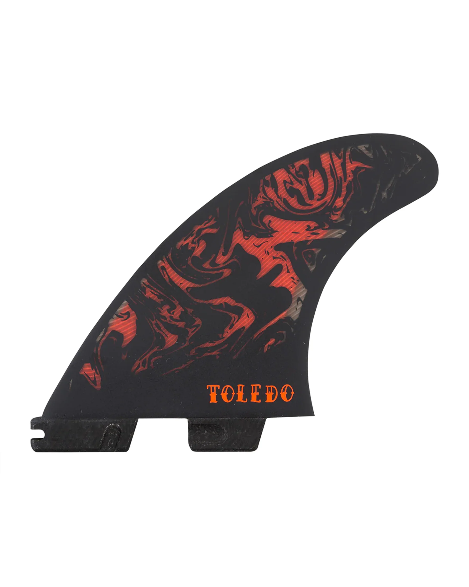 FCS II Filipe Toledo Tri Fins - Large - Black/Red - Image 2