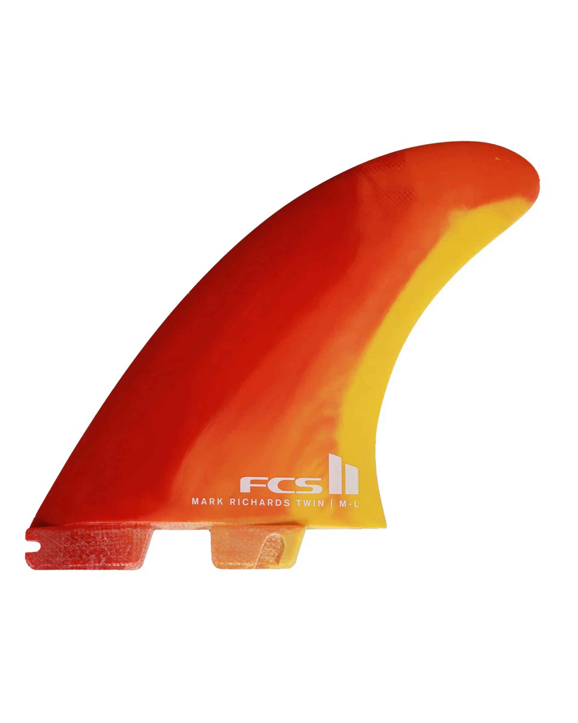 FCS II Mark Richards Twin + Stabiliser Surf Fins (M-L) - Sunset Swirl