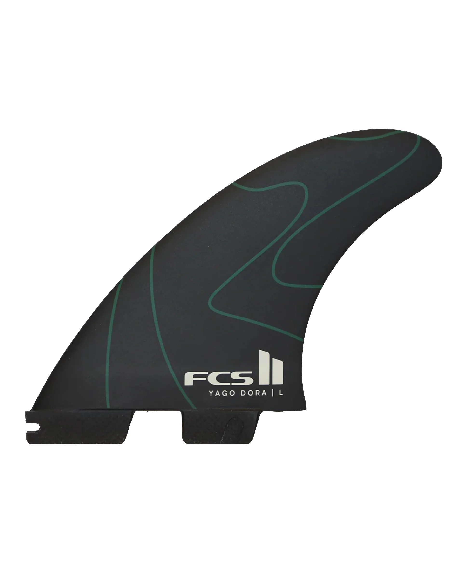 FCS II Yago Dora Signature PC Tri Fin Set - (L) - Pulse Green - Image 3