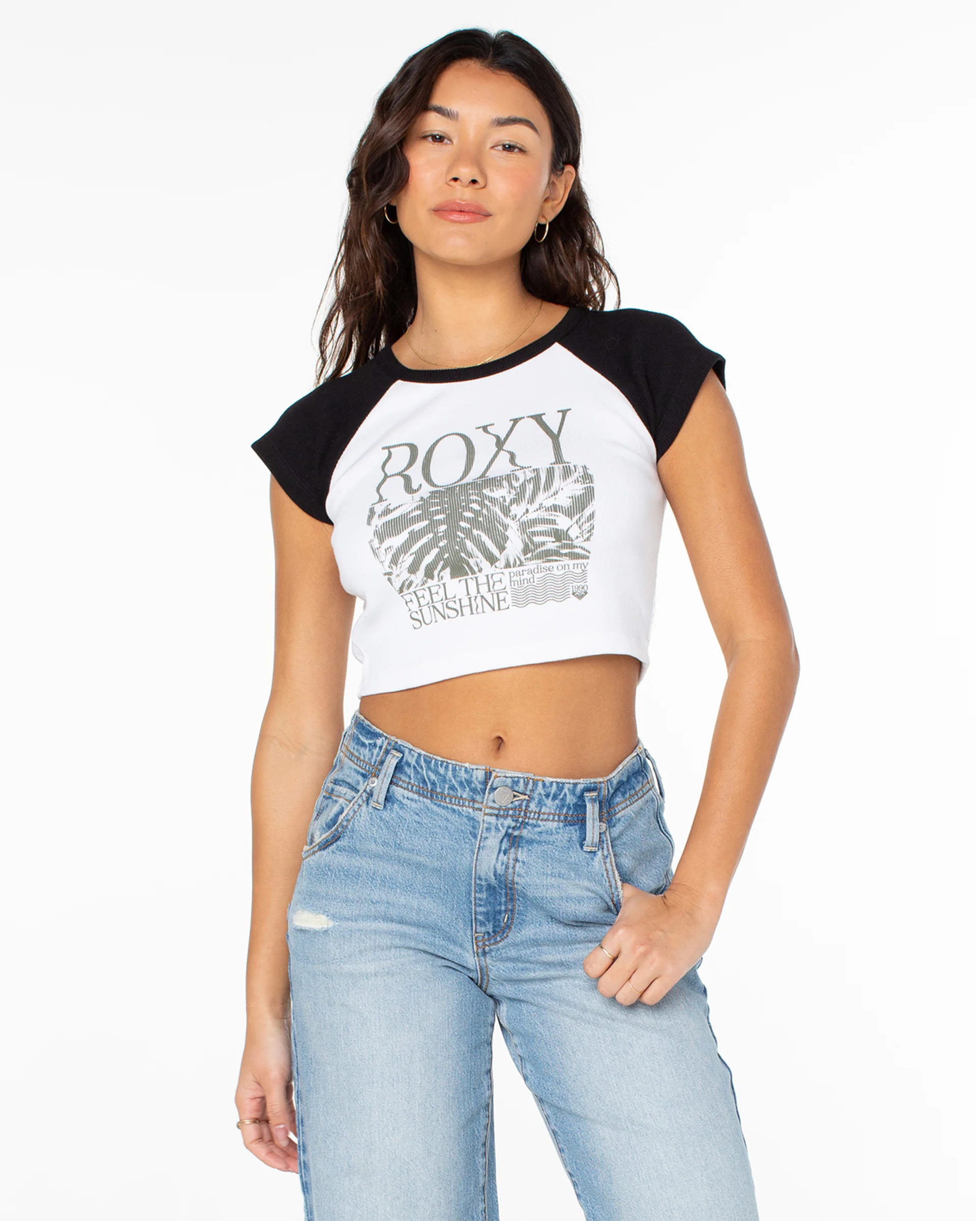 Feel The Sunshine Cropped S/S T-Shirt - Phantom