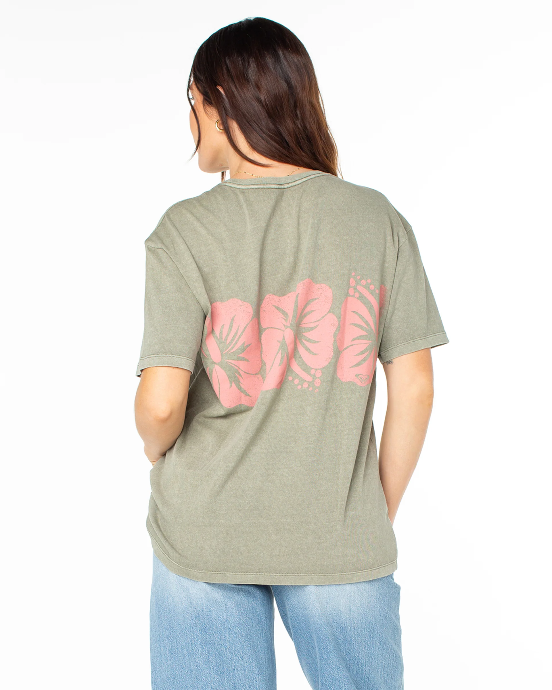 Flower Block S/S T-Shirt - Vetiver Solid - Image 6