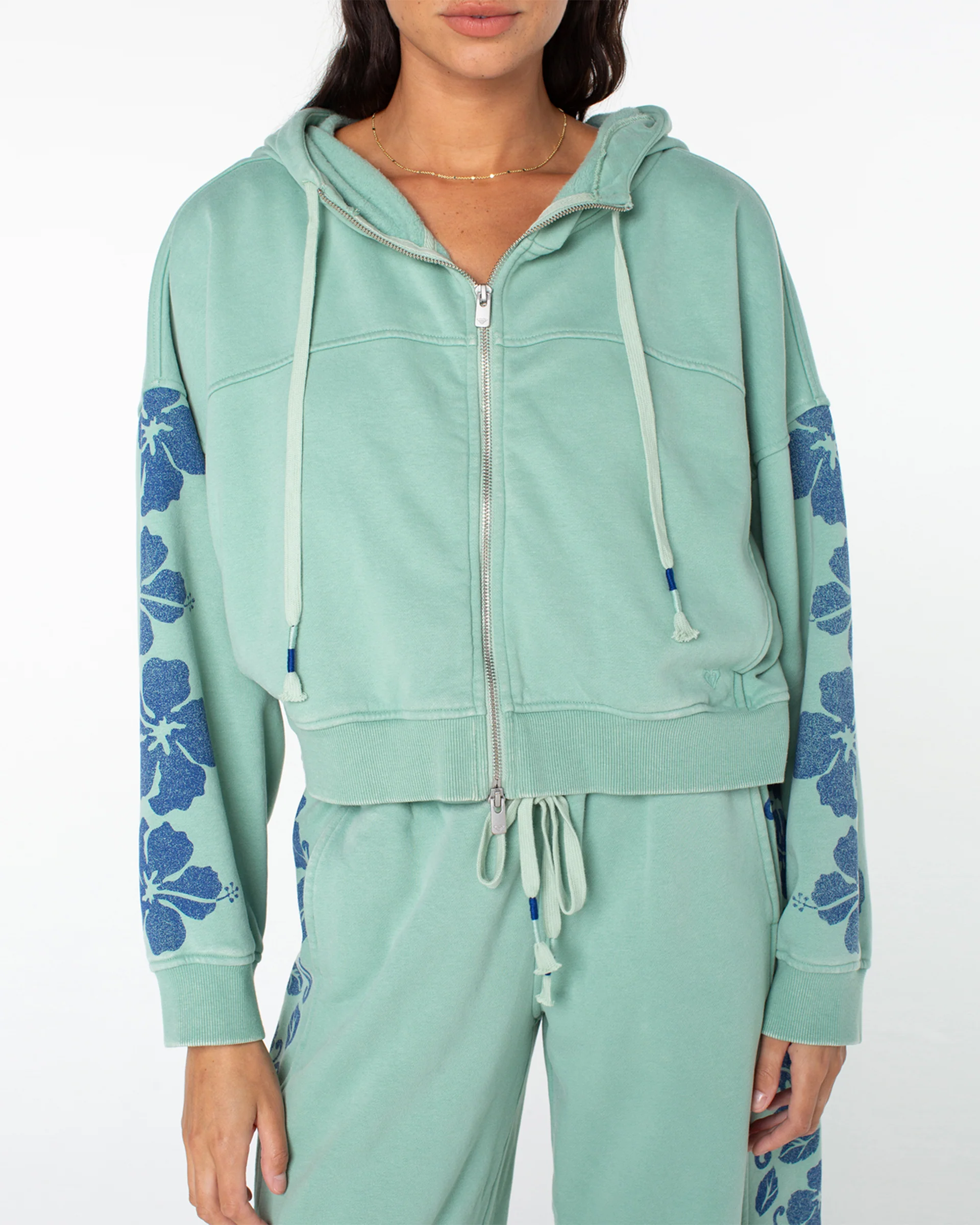 Fringing Reefs Zip-Up Hoodie - Granite Green Fringing Reefs - Image 3