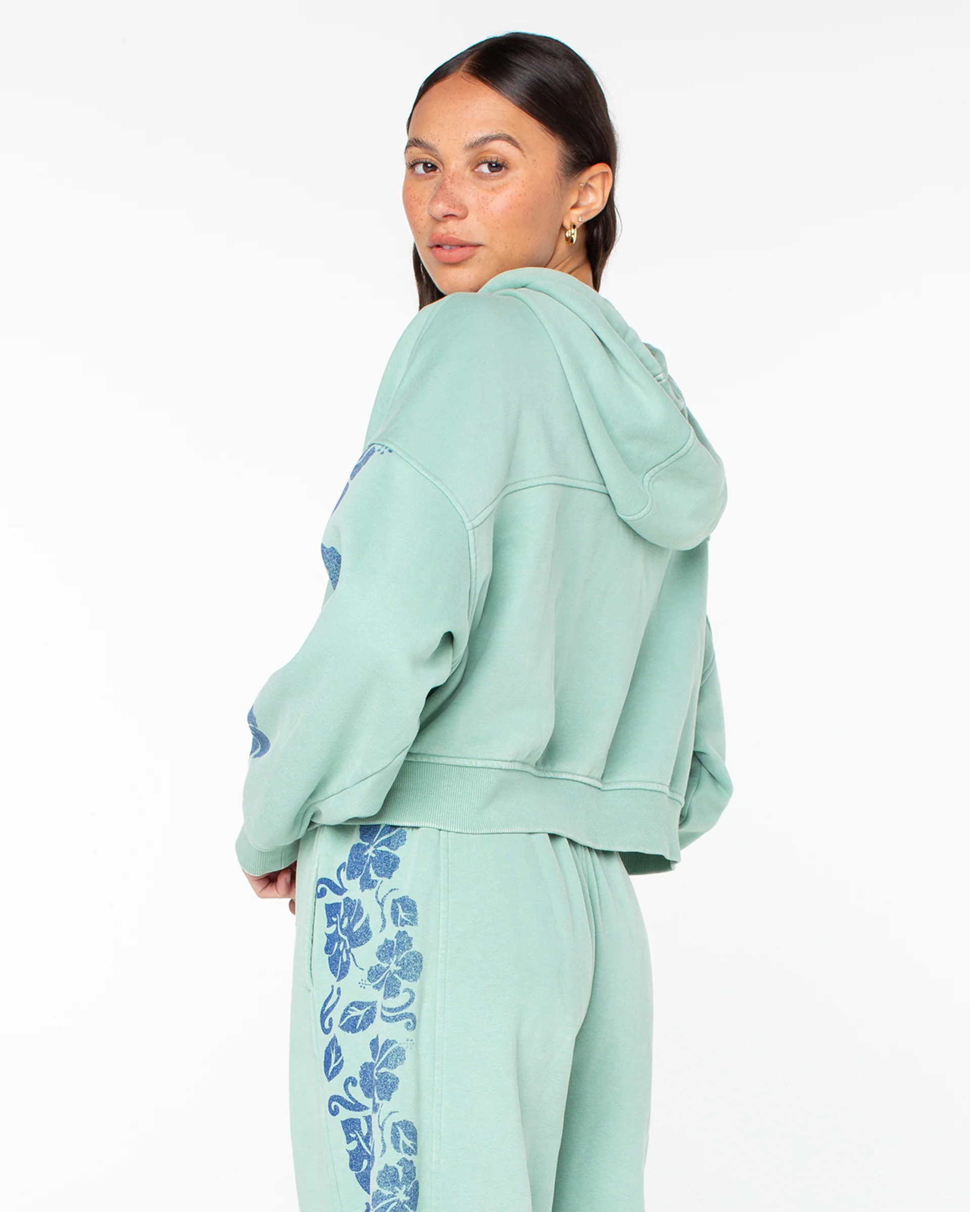 Fringing Reefs Zip-Up Hoodie - Granite Green Fringing Reefs - Image 5
