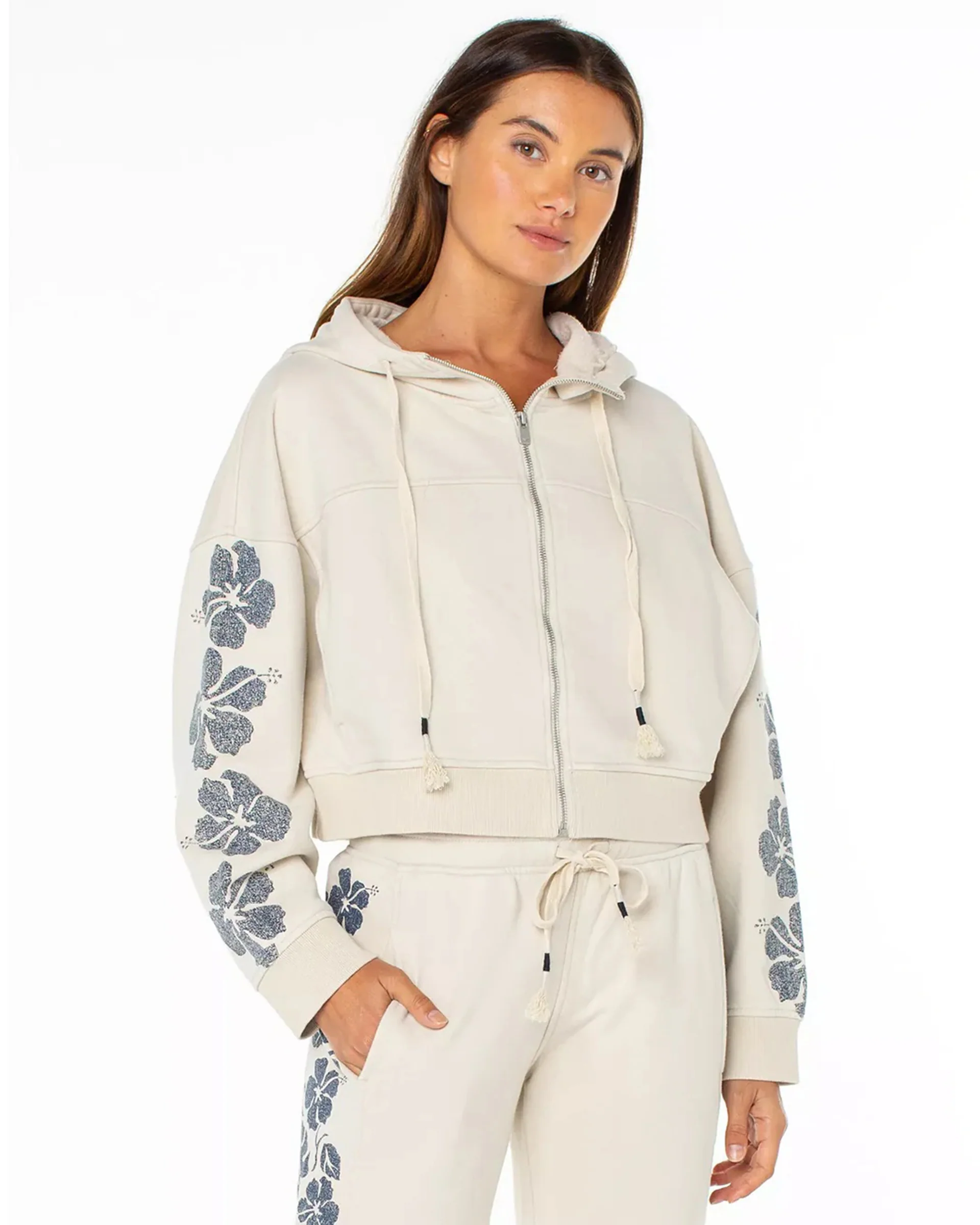 Fringing Reefs Zip-Up Hoodie - Pumice Stone