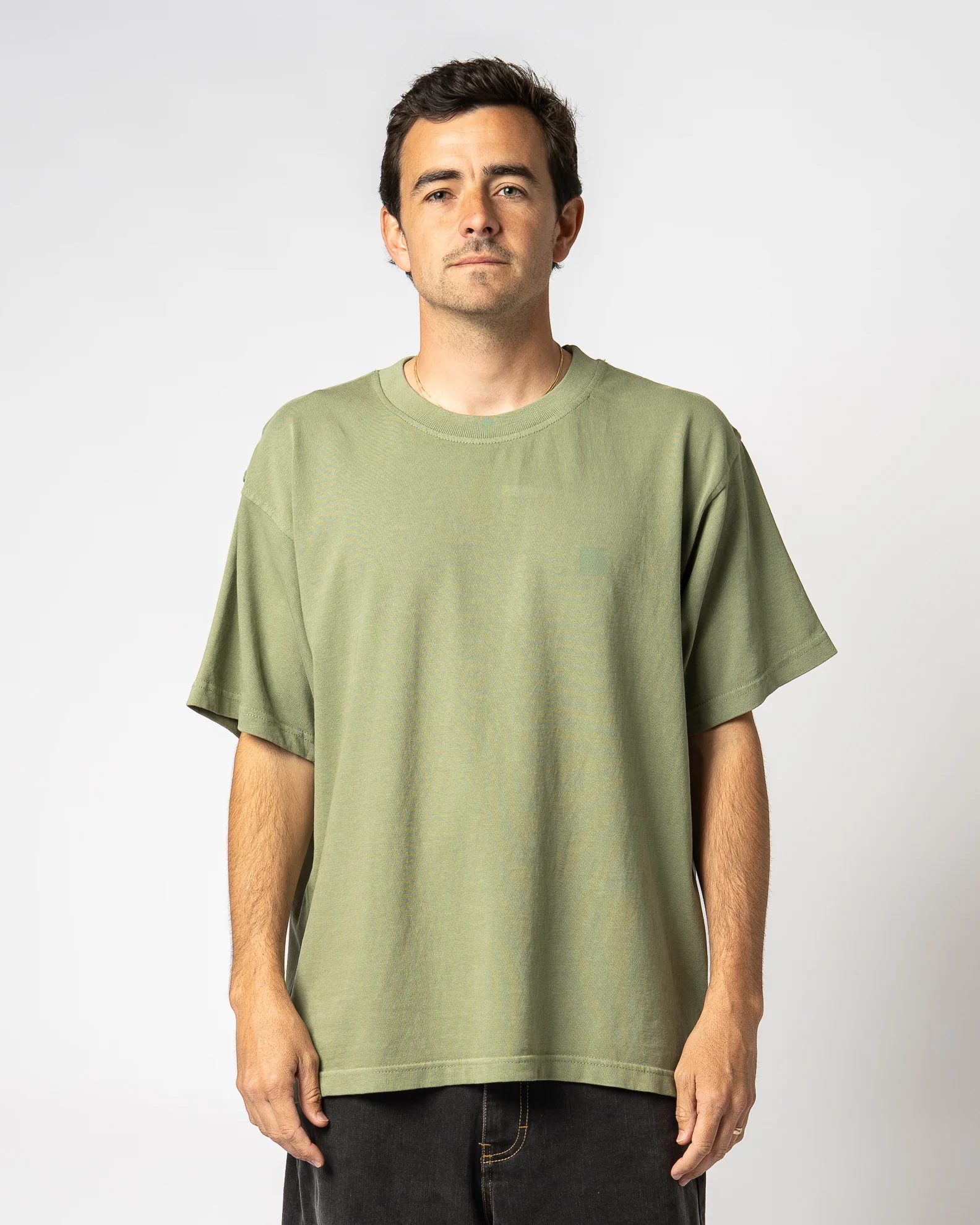 Garage Volt S/S Tee - Oil Green - Image 3