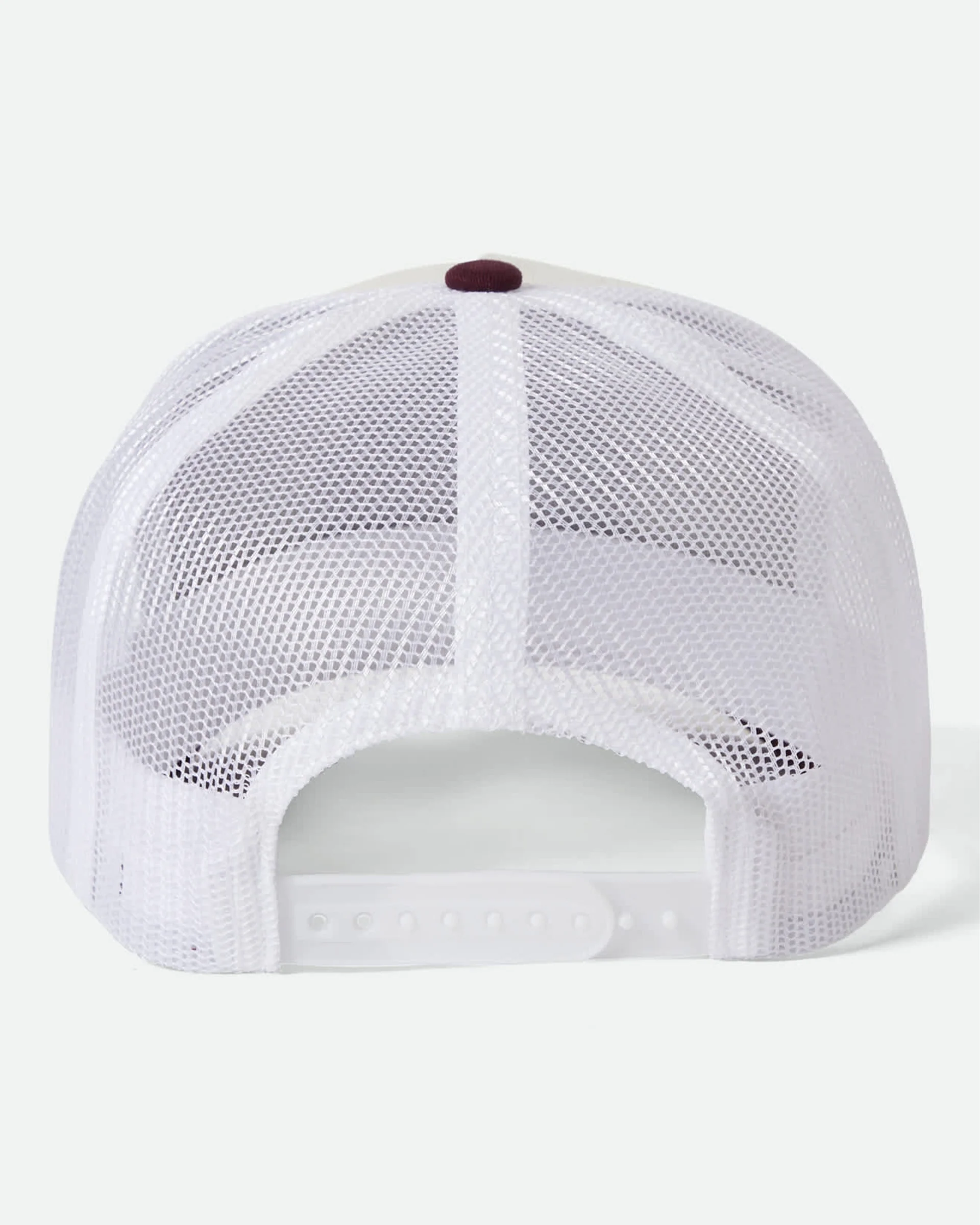 Genuine Quality Netplus Trucker Hat - Off White/Port - Image 2