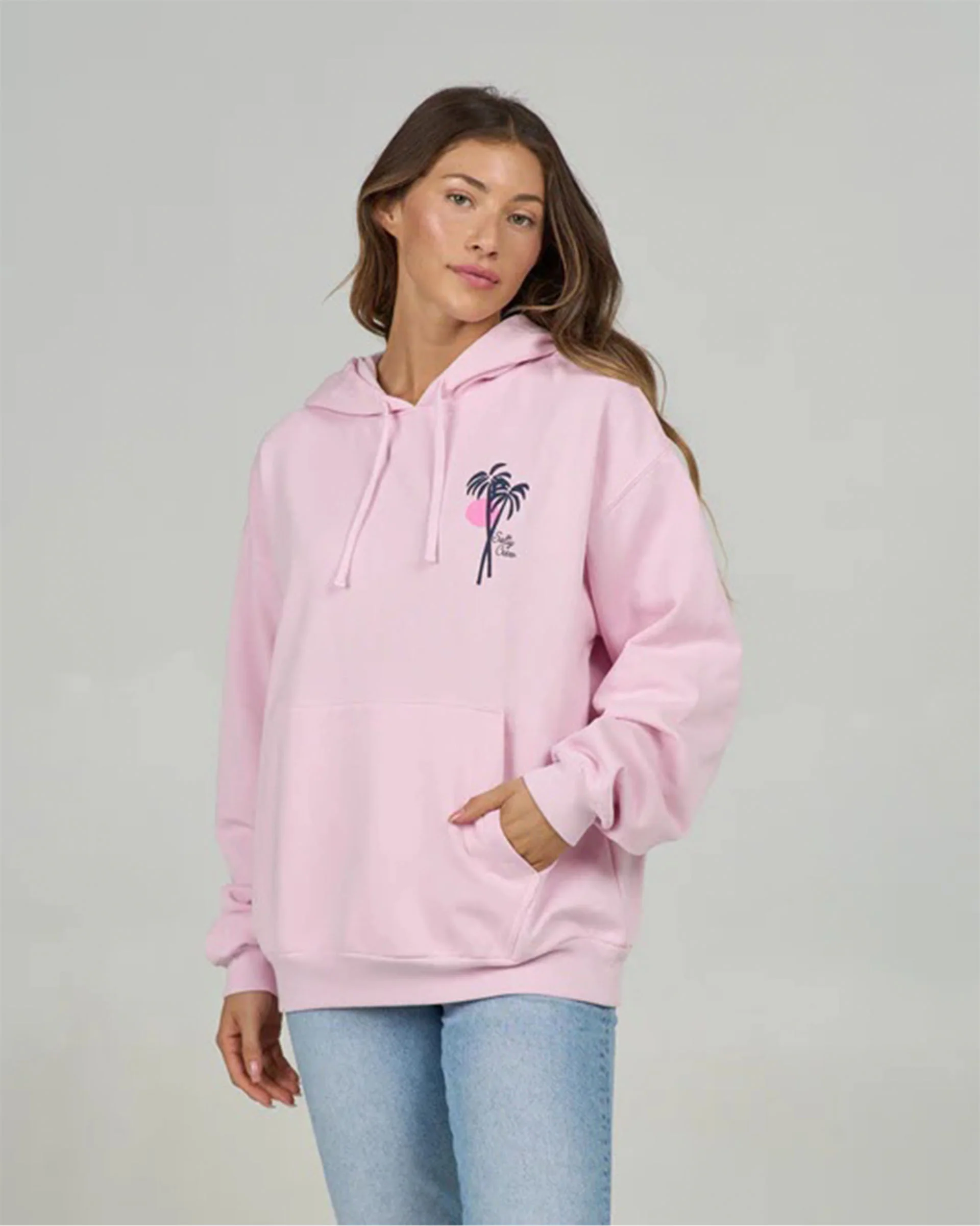 Geo Palm P/O Hoodie - Pink Skies - Image 2