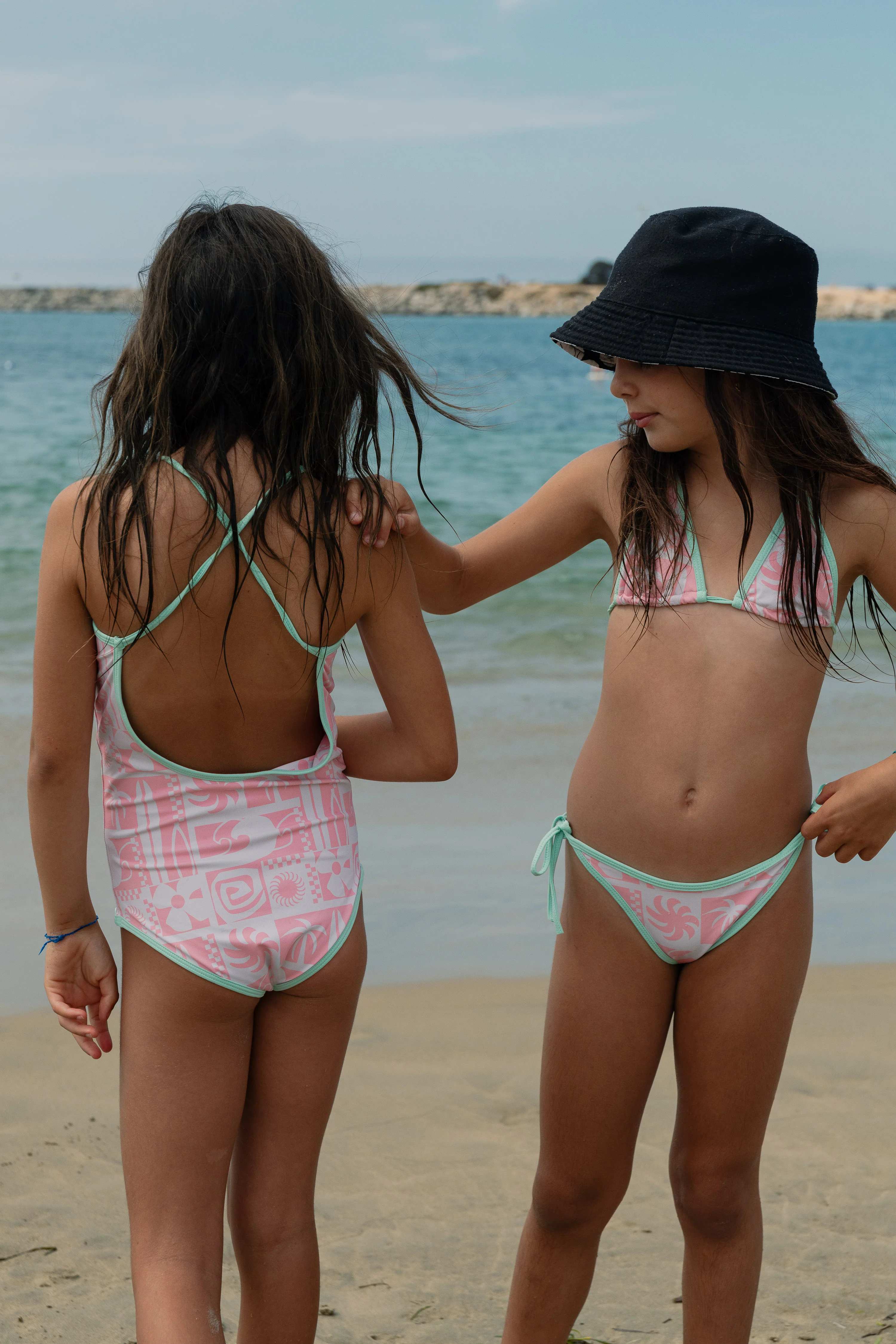 Girl's (8-16) Hula One-Piece Swim Suit - Pink - Image 4