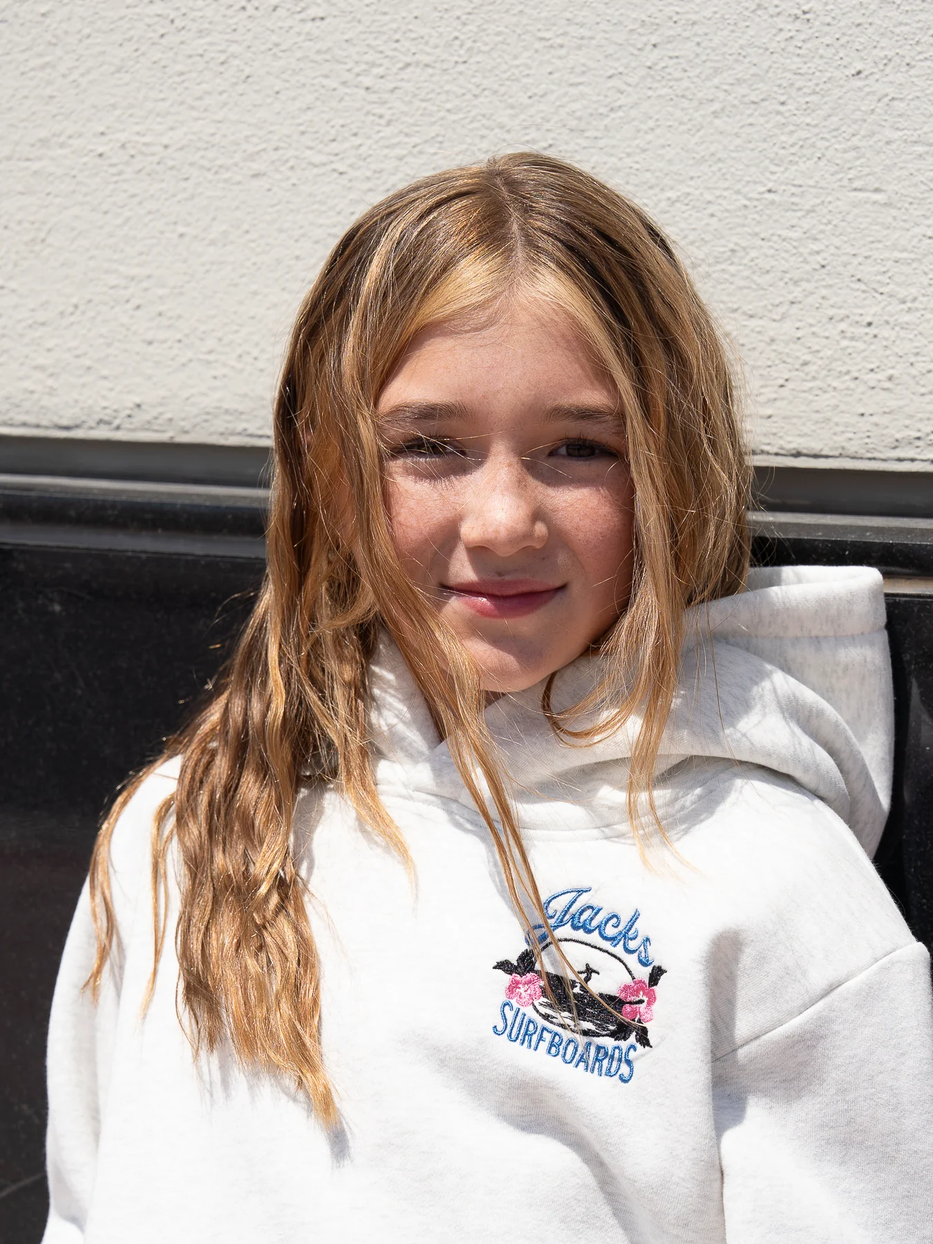 Girl's Tip Toe Embroidered Pullover Hoodie - Image 2
