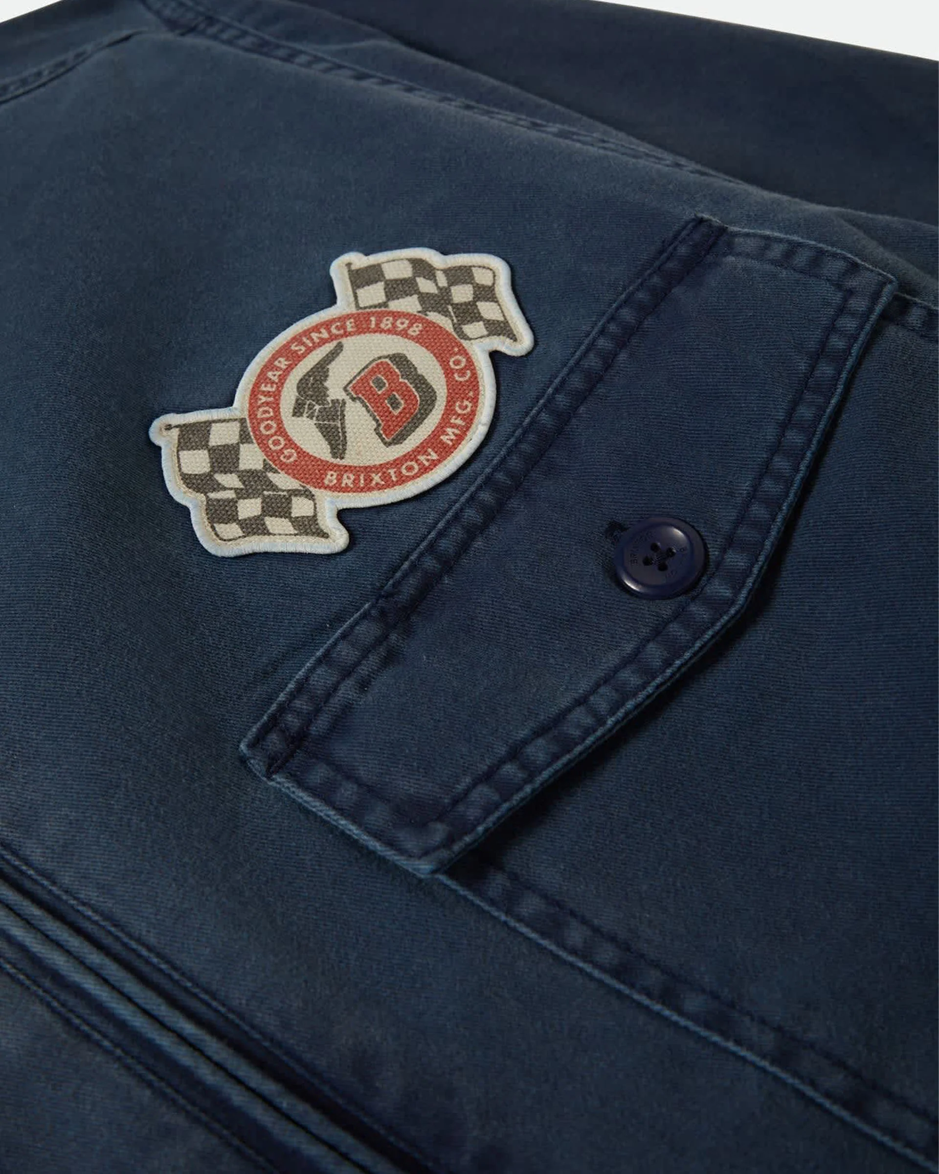 Goodyear Trademark Lightweight Coaches Jacket - Washed Navy - Image 11