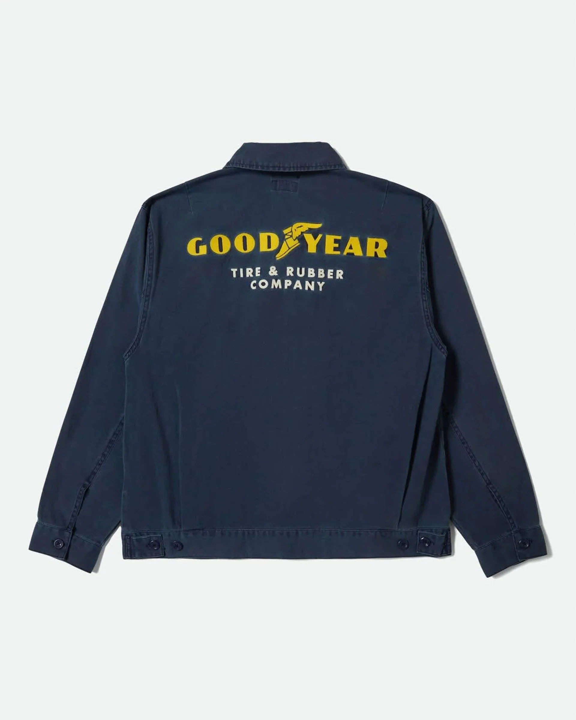 Goodyear Trademark Lightweight Coaches Jacket - Washed Navy - Image 8
