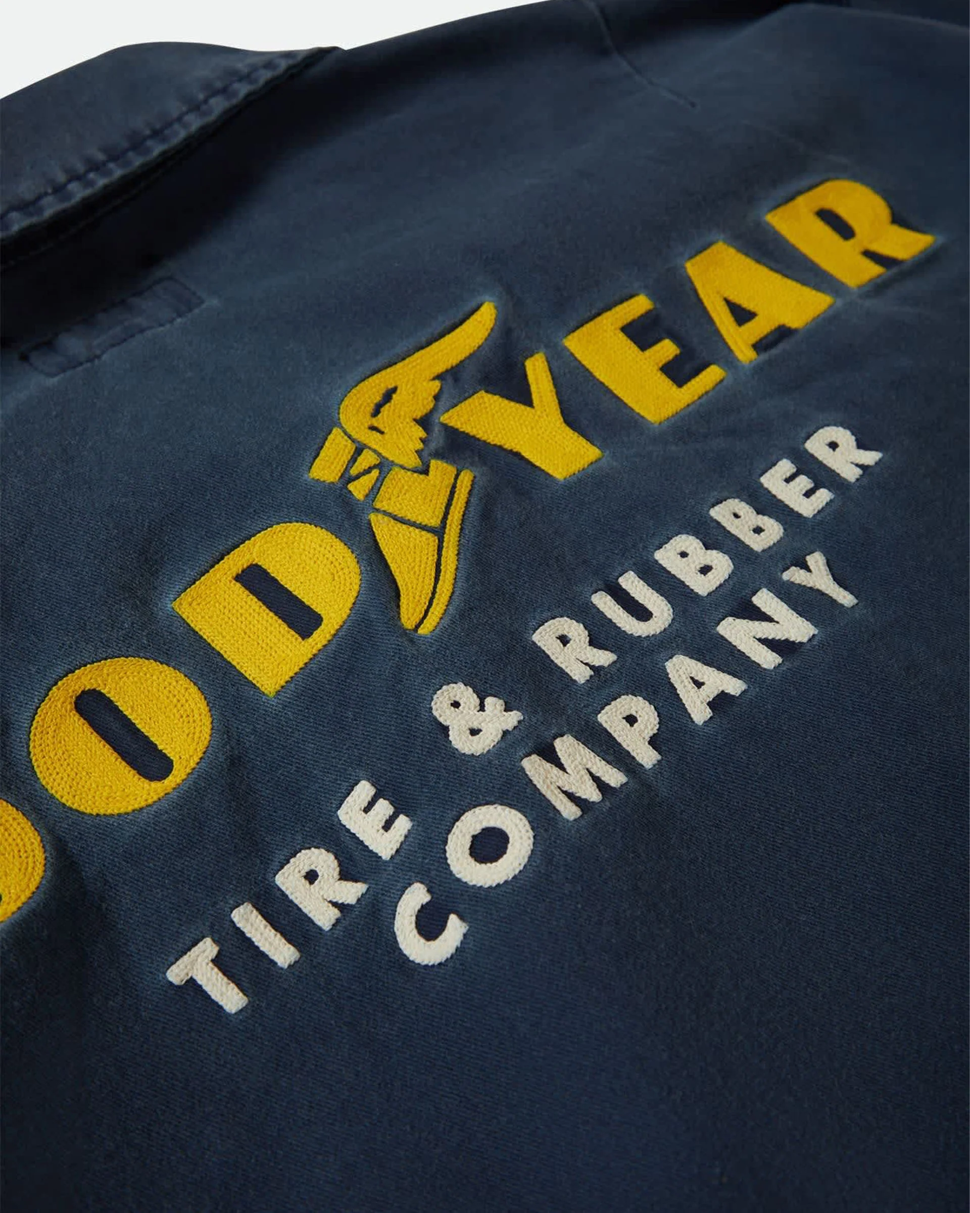 Goodyear Trademark Lightweight Coaches Jacket - Washed Navy - Image 9