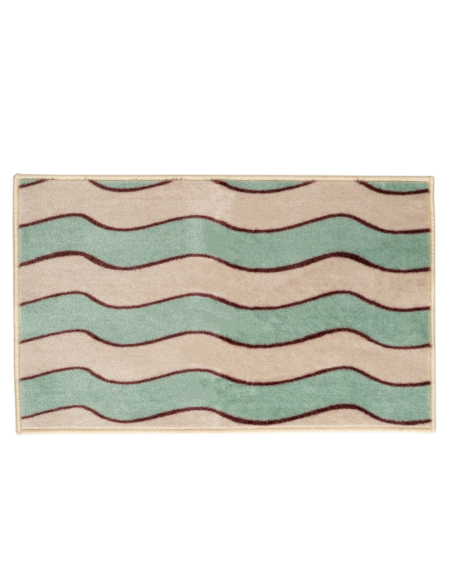 Graphic Bath Mat - Turquoise/Cream