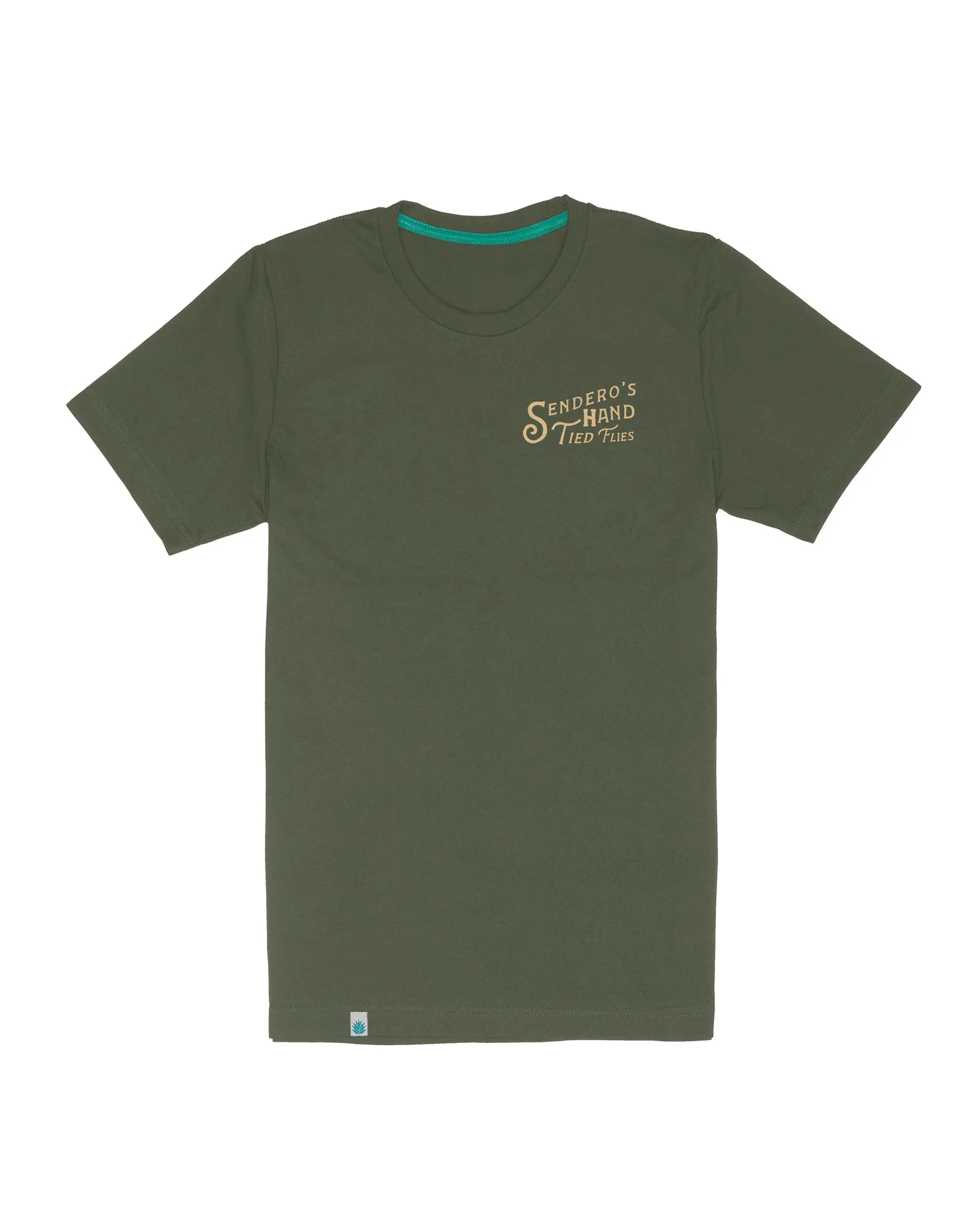 Hand Tied Flies S/S T-Shirt - Army Green - Image 2