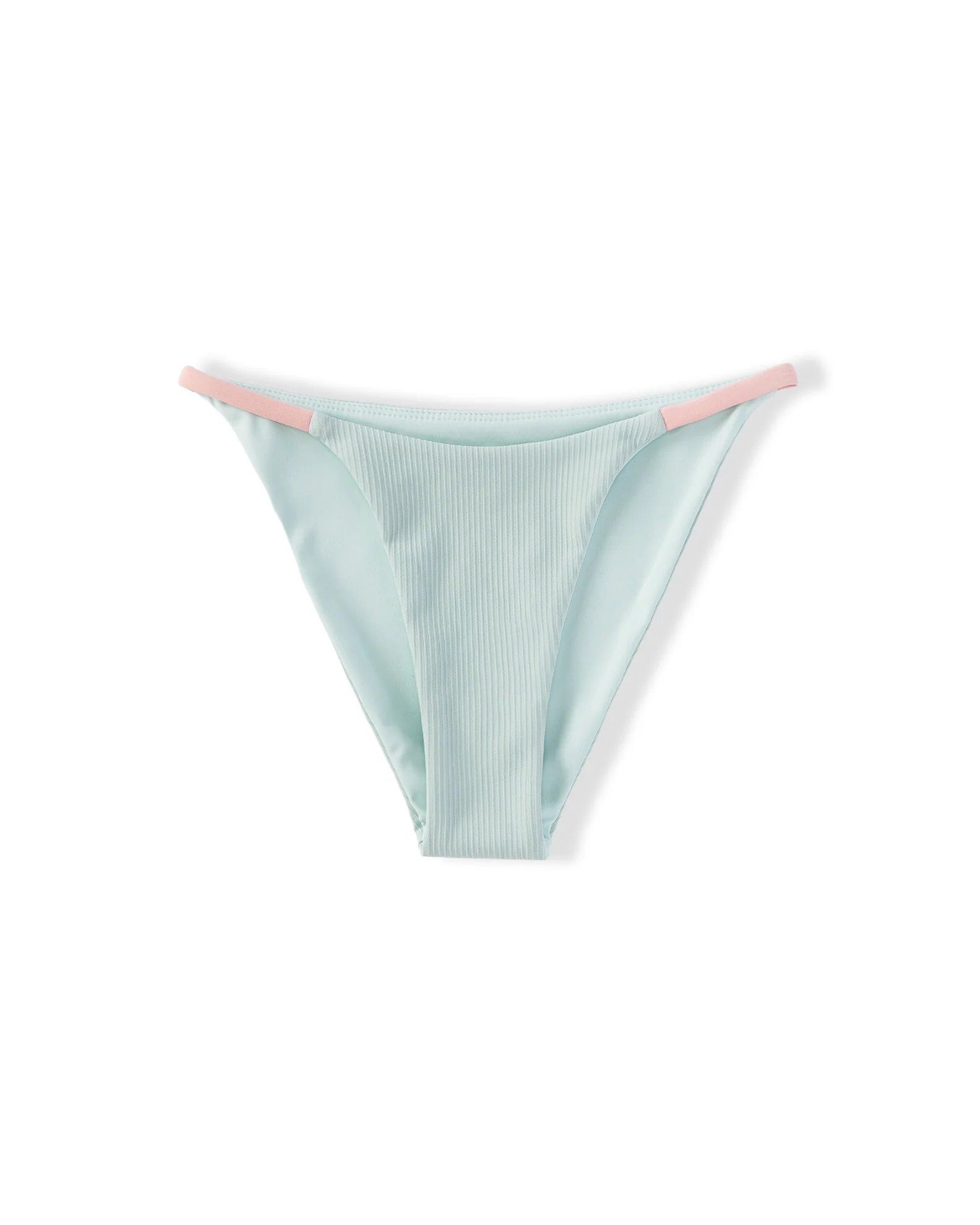 Hartley Ribbed Swim Bottom - Sky Blue/Soft Coral - Image 3