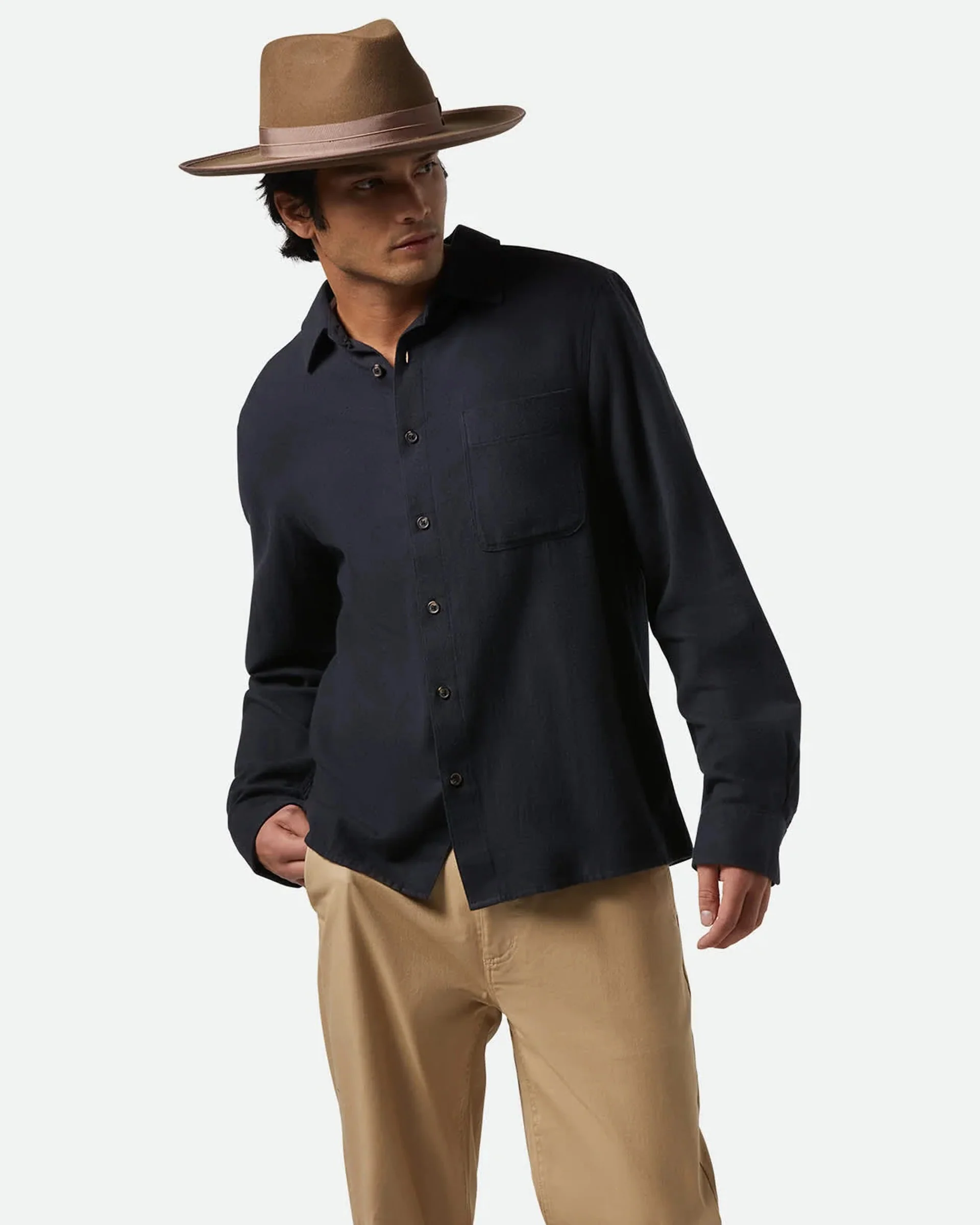 Hasting Kapok Flannel - Heather Black - Image 3