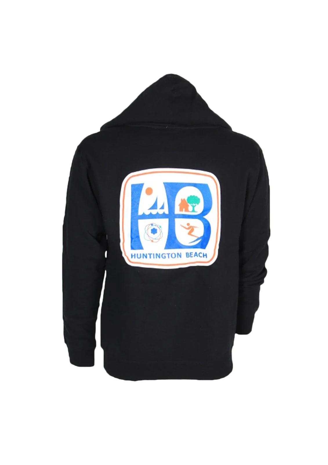 HB City Logo Classic Zip-Up Hoodie - Black