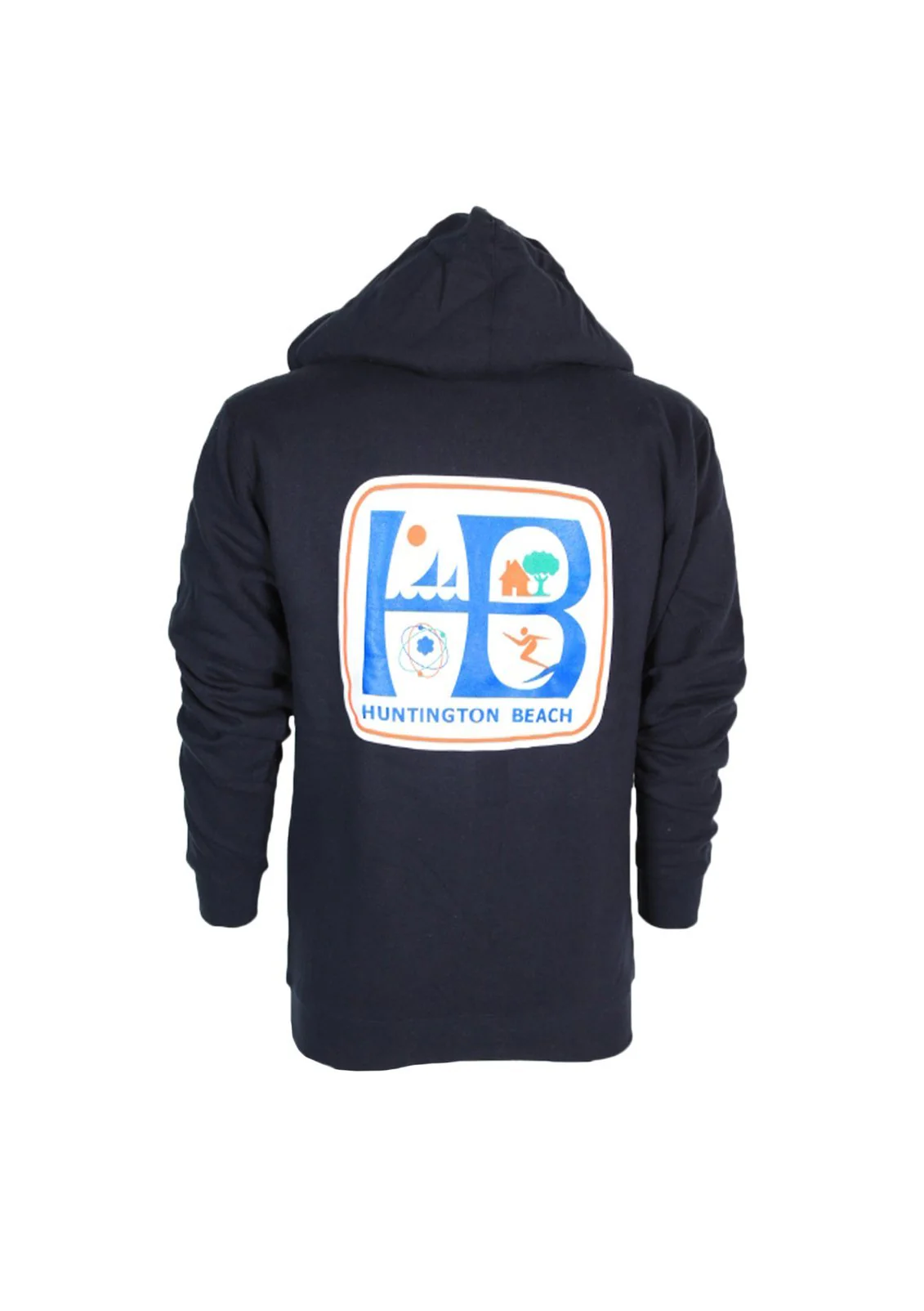 HB City Logo Classic Zip-Up Hoodie - Navy