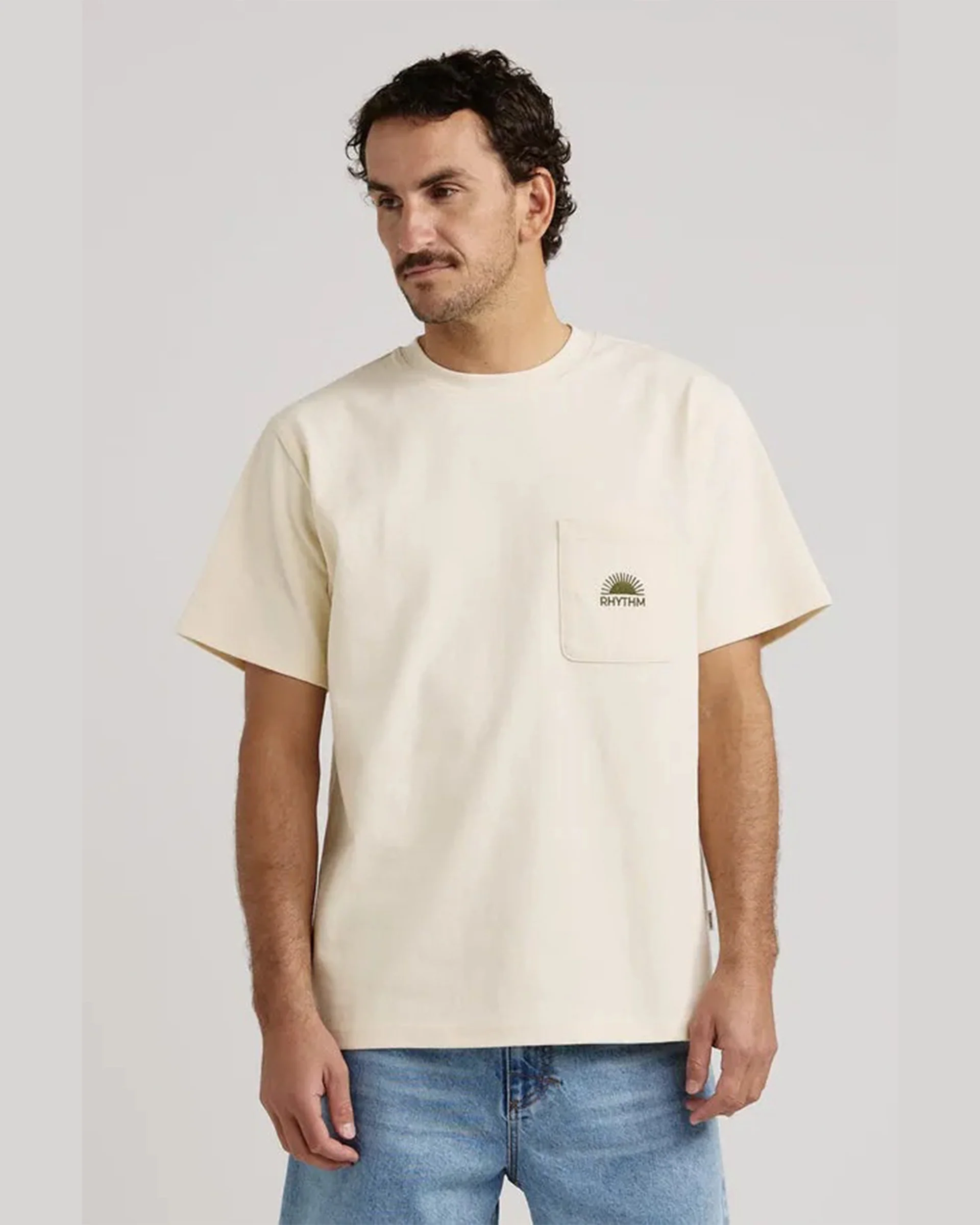 Heavy Vintage Pocket Emblem S/S T-Shirt - Natural - Image 2