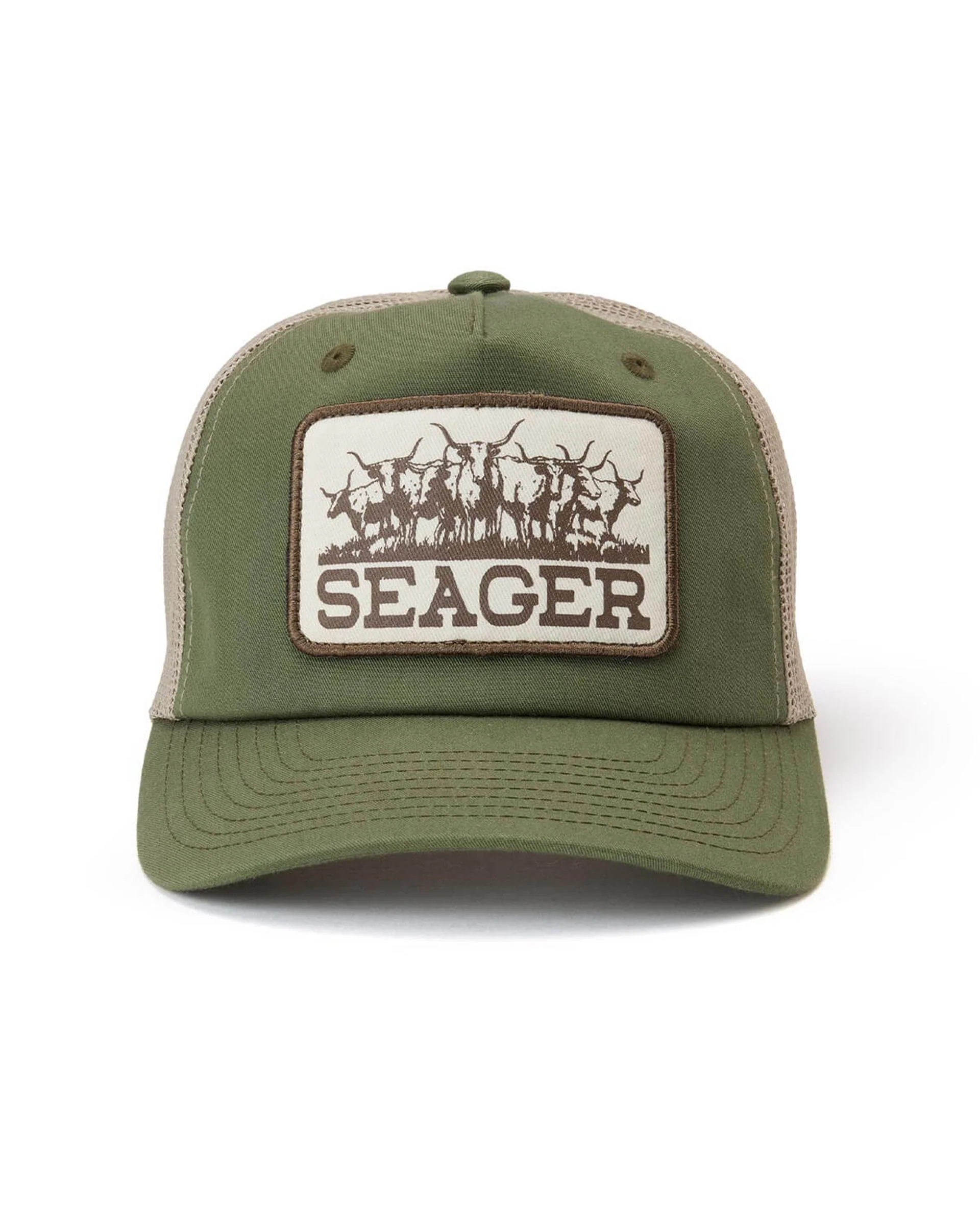 Herd Trucker Snapback Hat - Army Green - Image 2