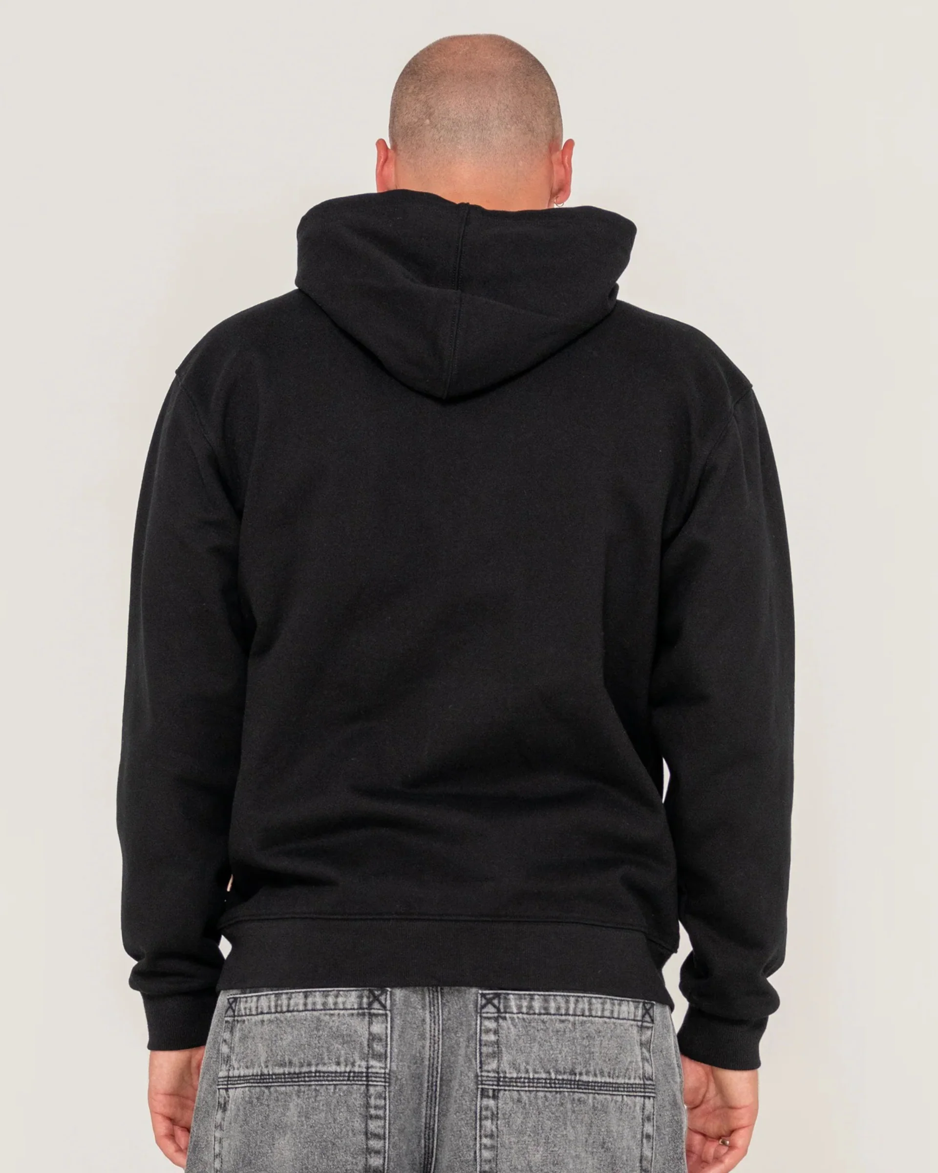Hoodus Zip Thru Hooded Fleece - Black - Image 4
