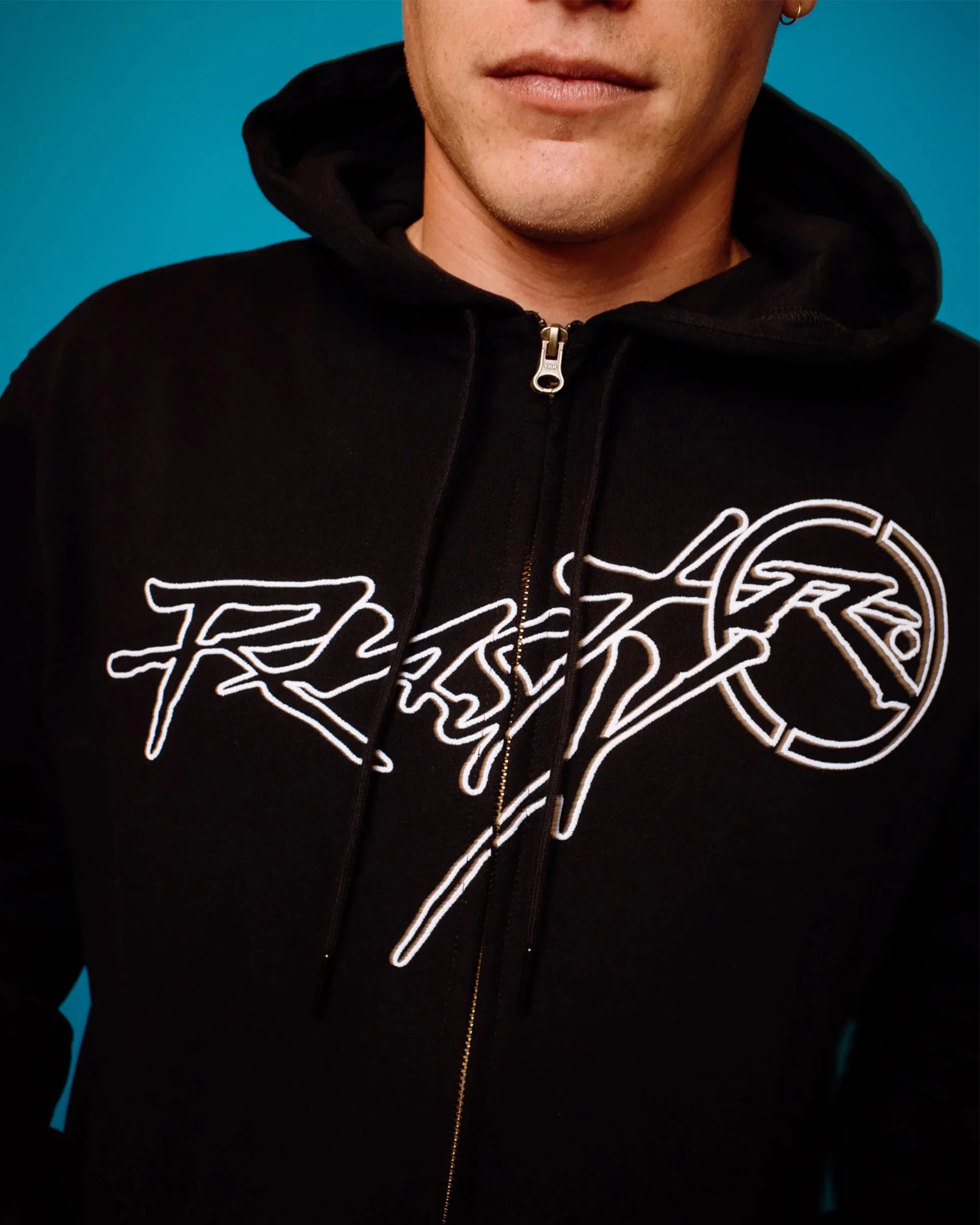 Hoodus Zip Thru Hooded Fleece - Black - Image 5