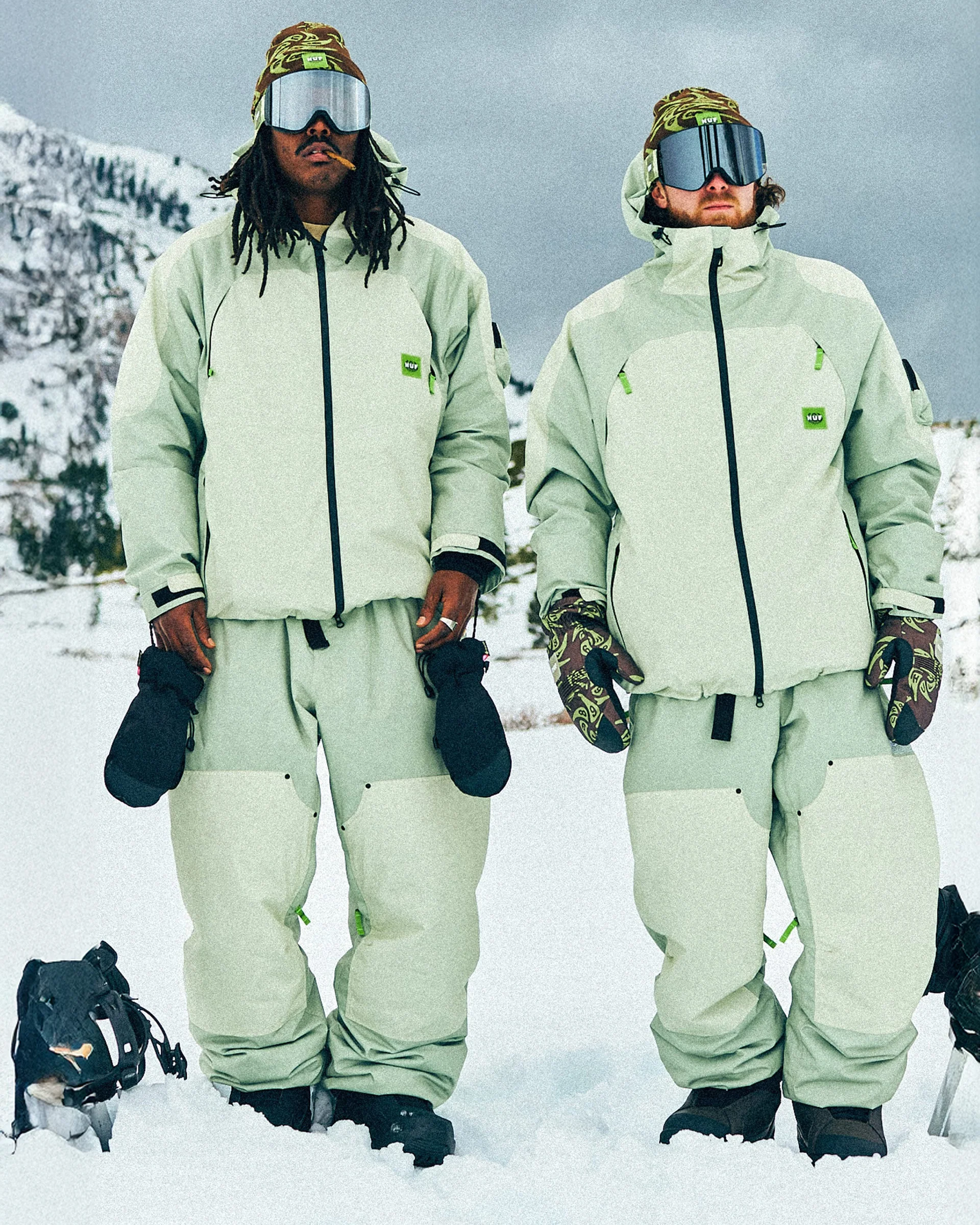 HUF Double H Shell Pants - HUF Green Colorblock