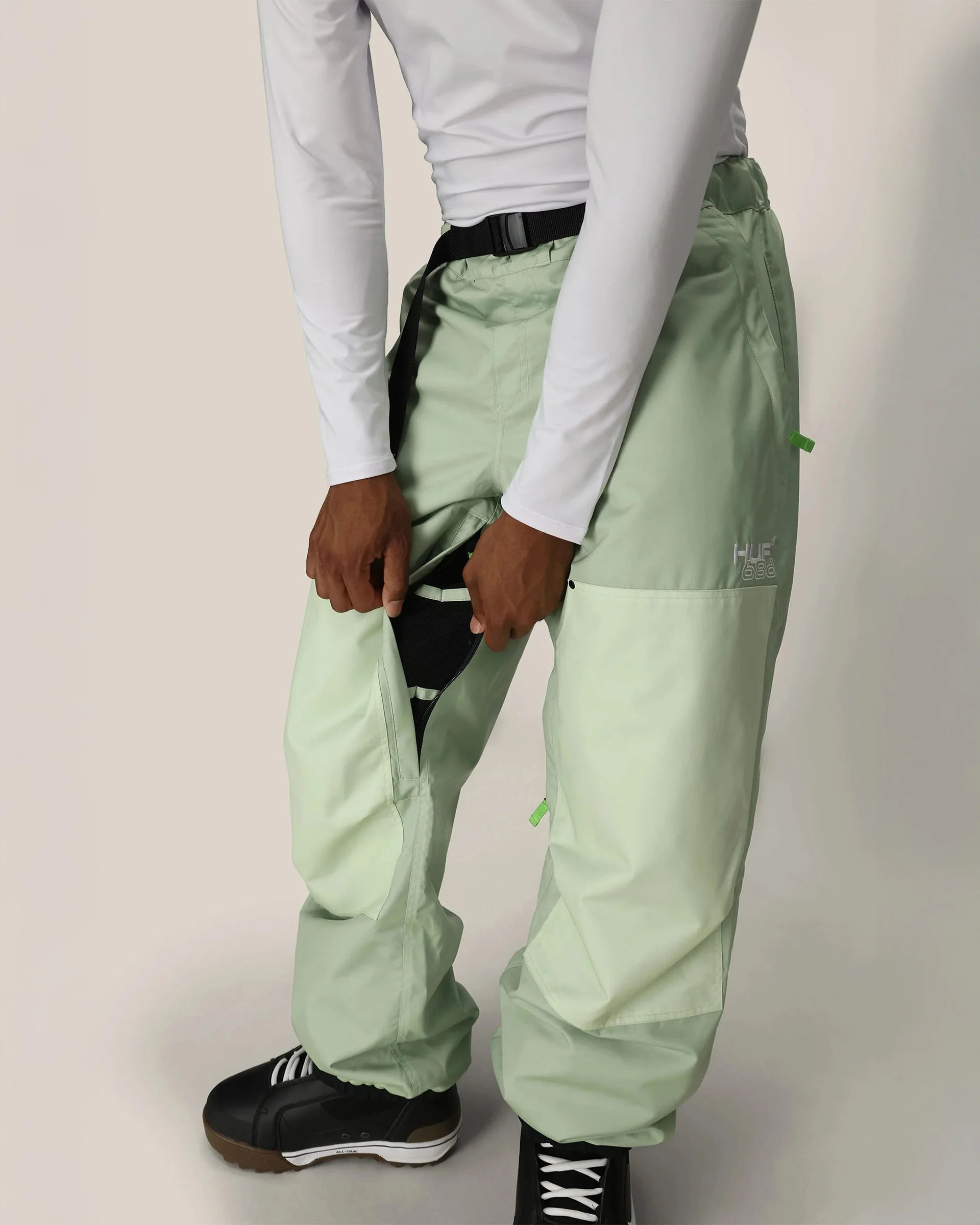 HUF Double H Shell Pants - HUF Green Colorblock - Image 5