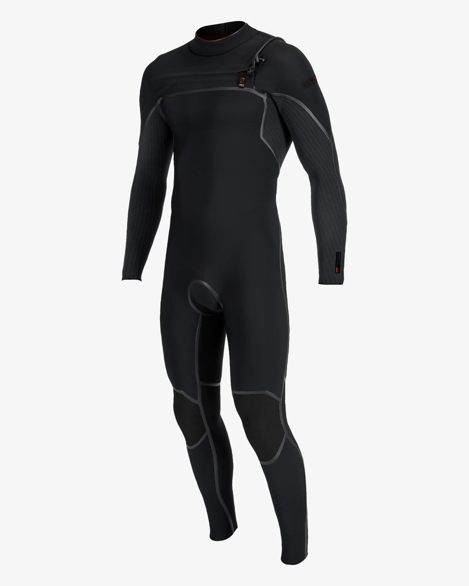 Hyperfreak Fire 4/3mm+ Chest Zip Full Wetsuit - Black/Black