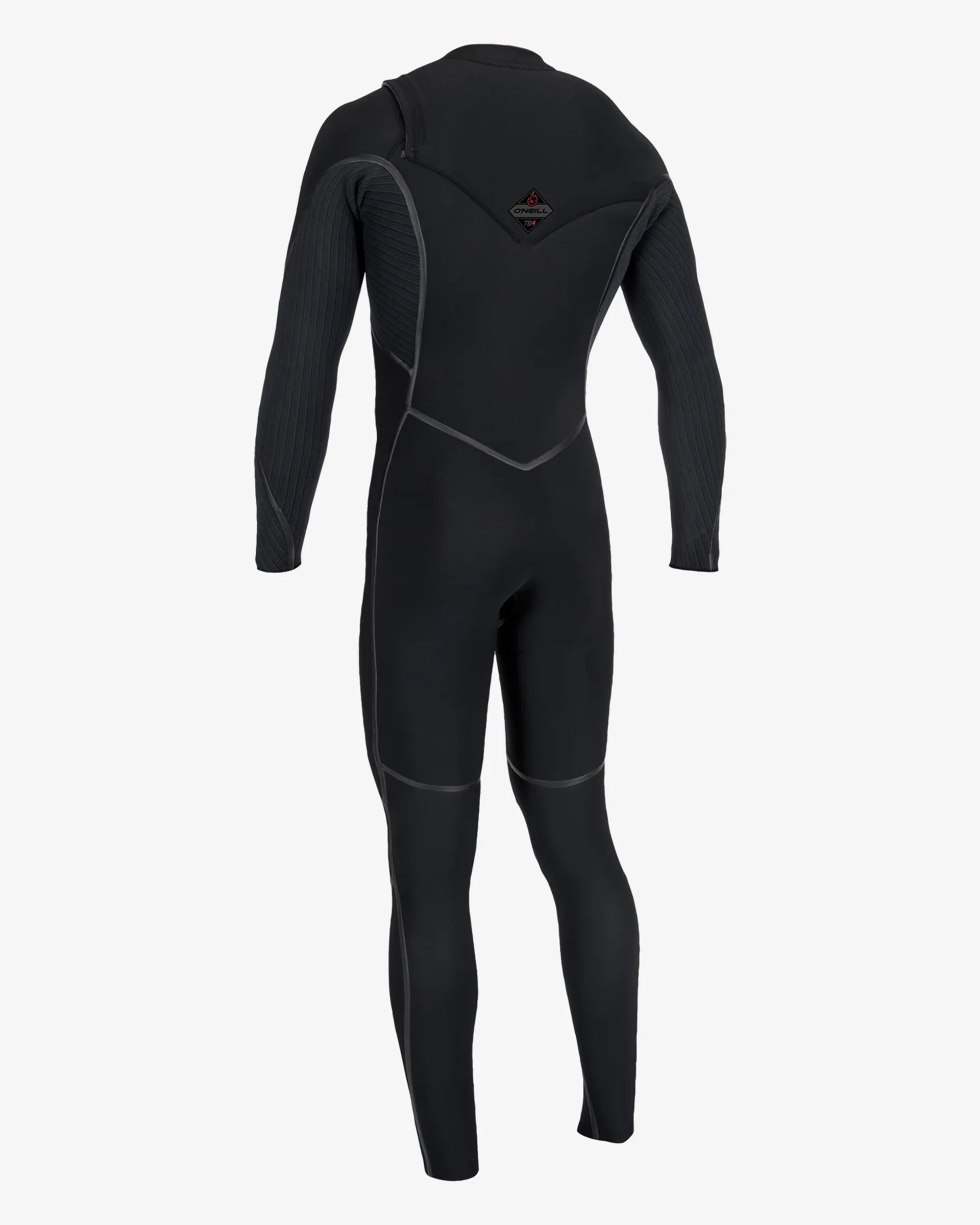 Hyperfreak Fire 4/3mm+ Chest Zip Full Wetsuit - Black/Black - Image 11