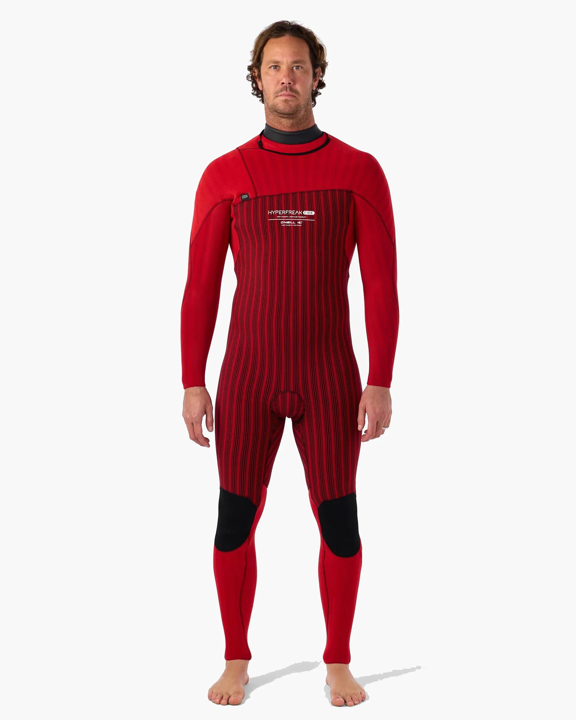 Hyperfreak Fire 4/3mm+ Chest Zip Full Wetsuit - Black/Black - Image 2