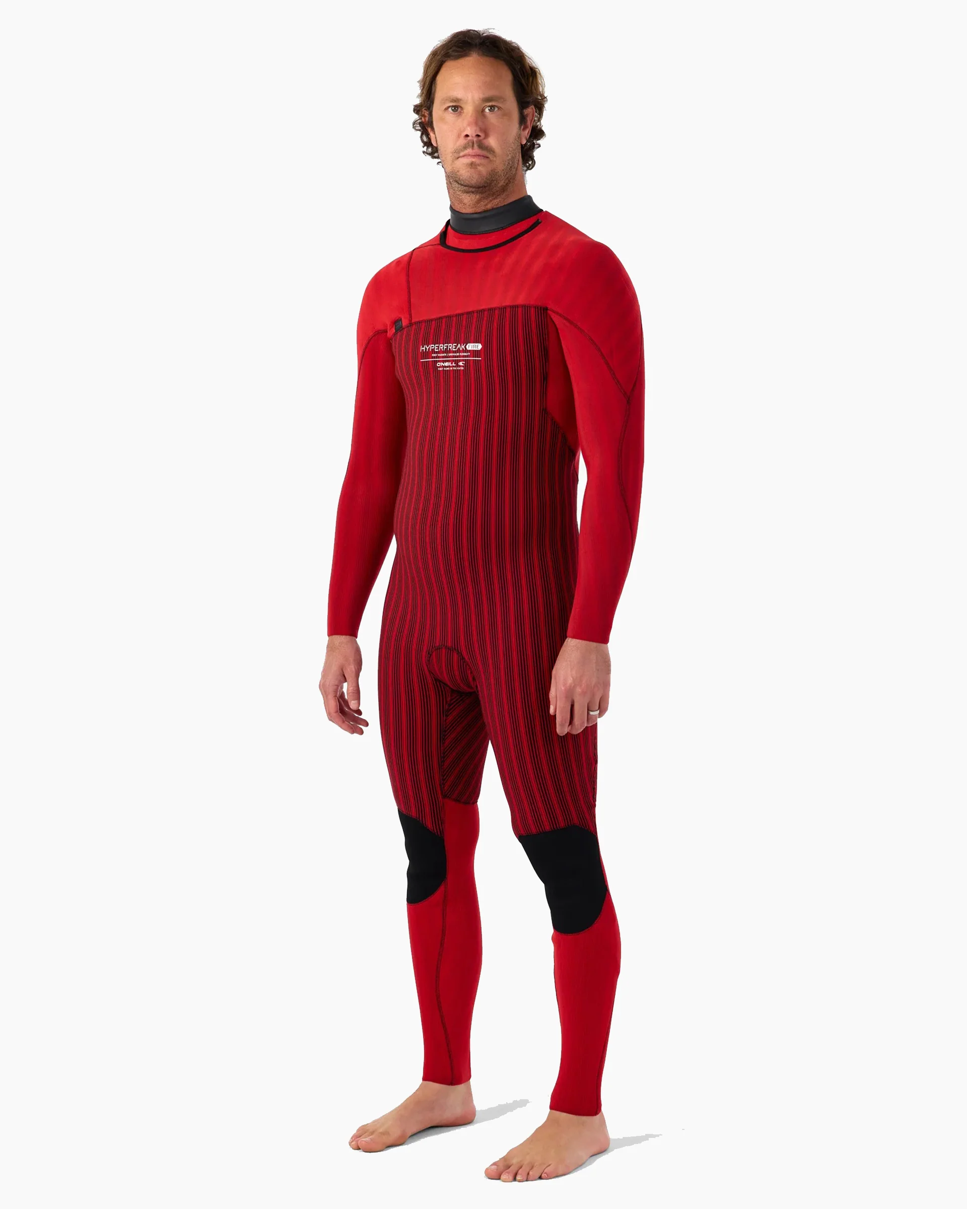 Hyperfreak Fire 4/3mm+ Chest Zip Full Wetsuit - Black/Black - Image 4