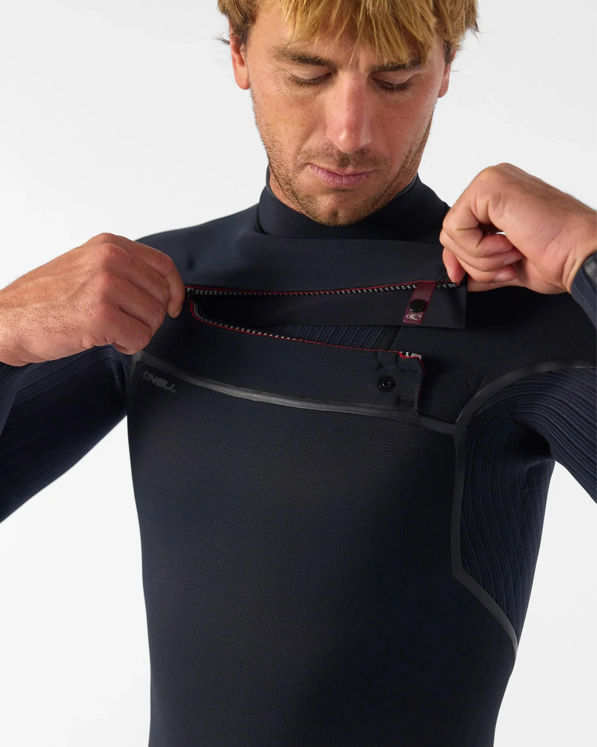 Hyperfreak Fire 4/3mm+ Chest Zip Full Wetsuit - Black/Black - Image 5