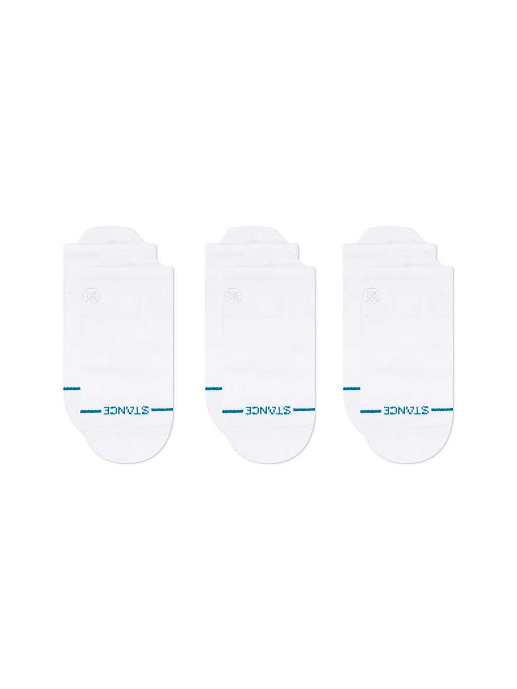 Icon Casual Low Tab Socks 3 Pack - White