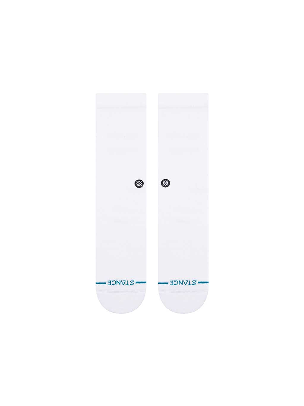 Icon Crew Socks - White/Black - Image 2