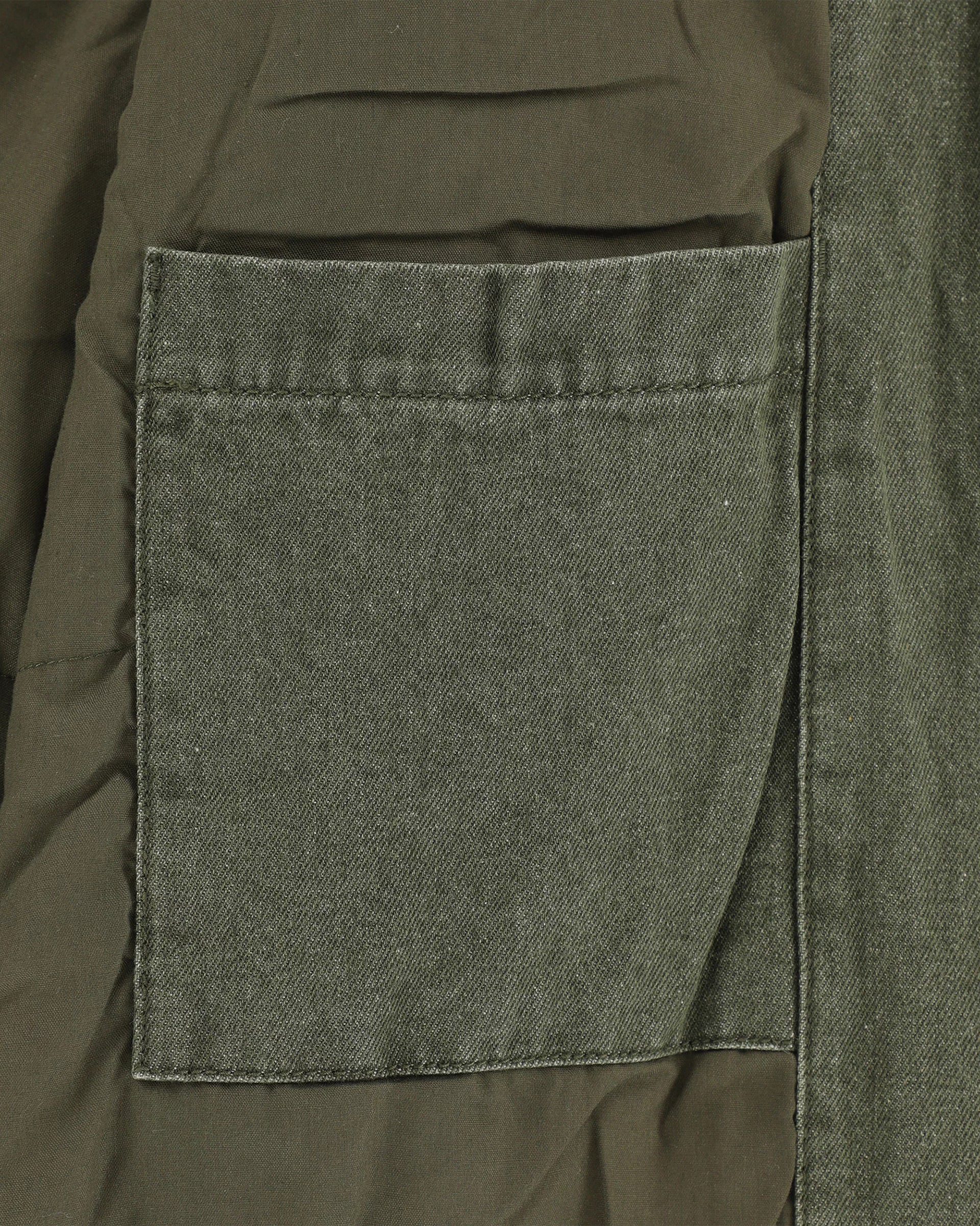 Insulated Denim Work Jacket - Olive - Image 2