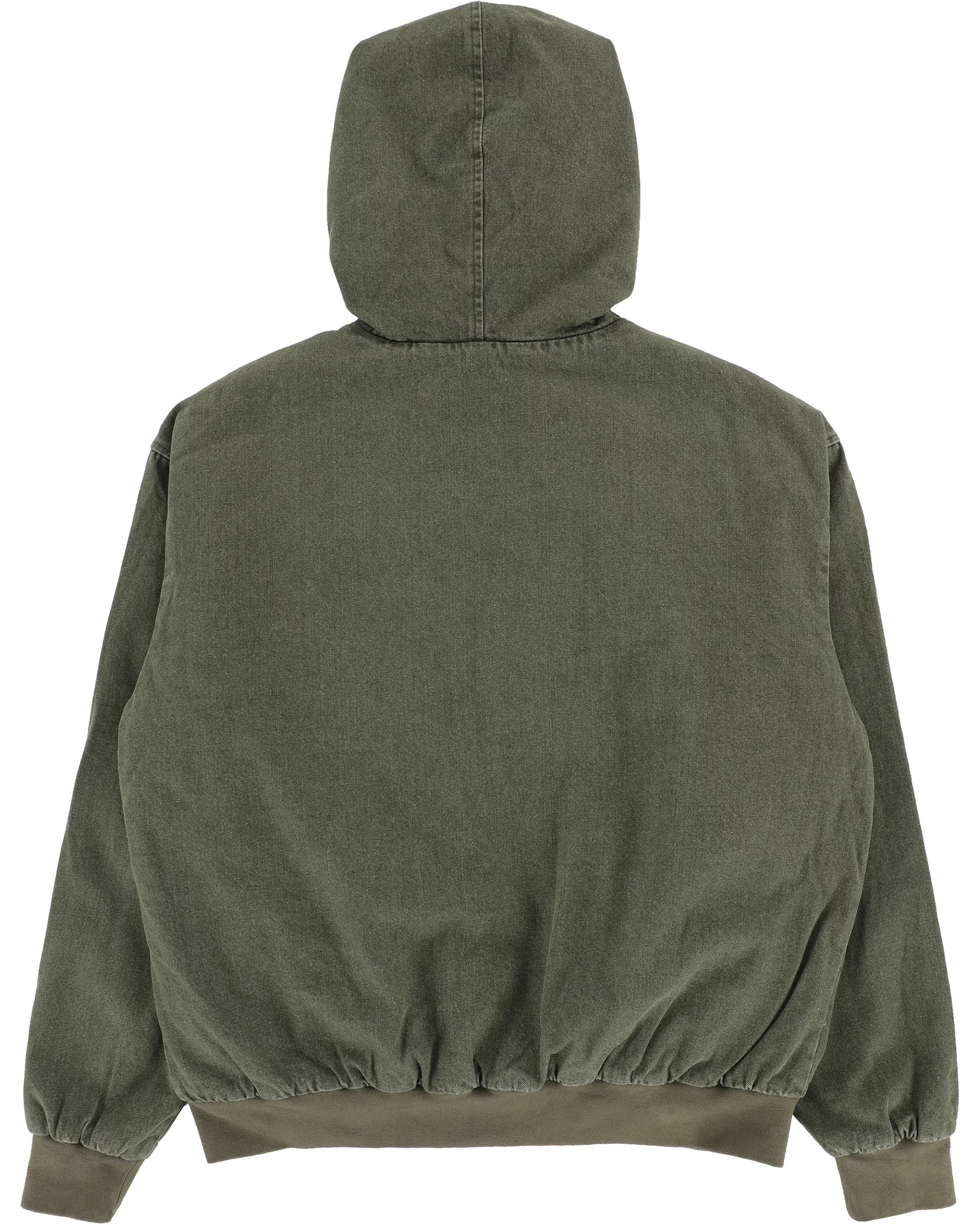 Insulated Denim Work Jacket - Olive - Image 4