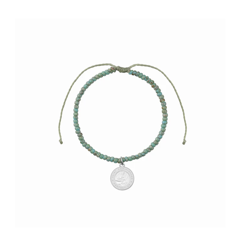 Jade N' White Beaded Bracelet