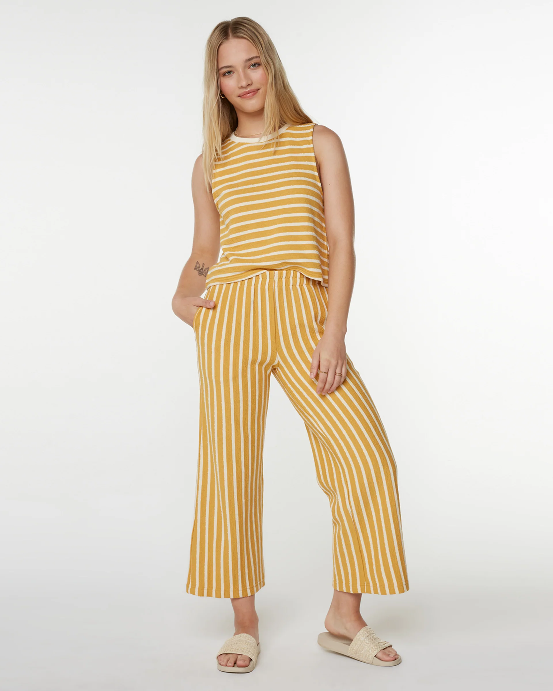 Java Stripe Pants - Amber Gold High Tide Stripe - Image 2