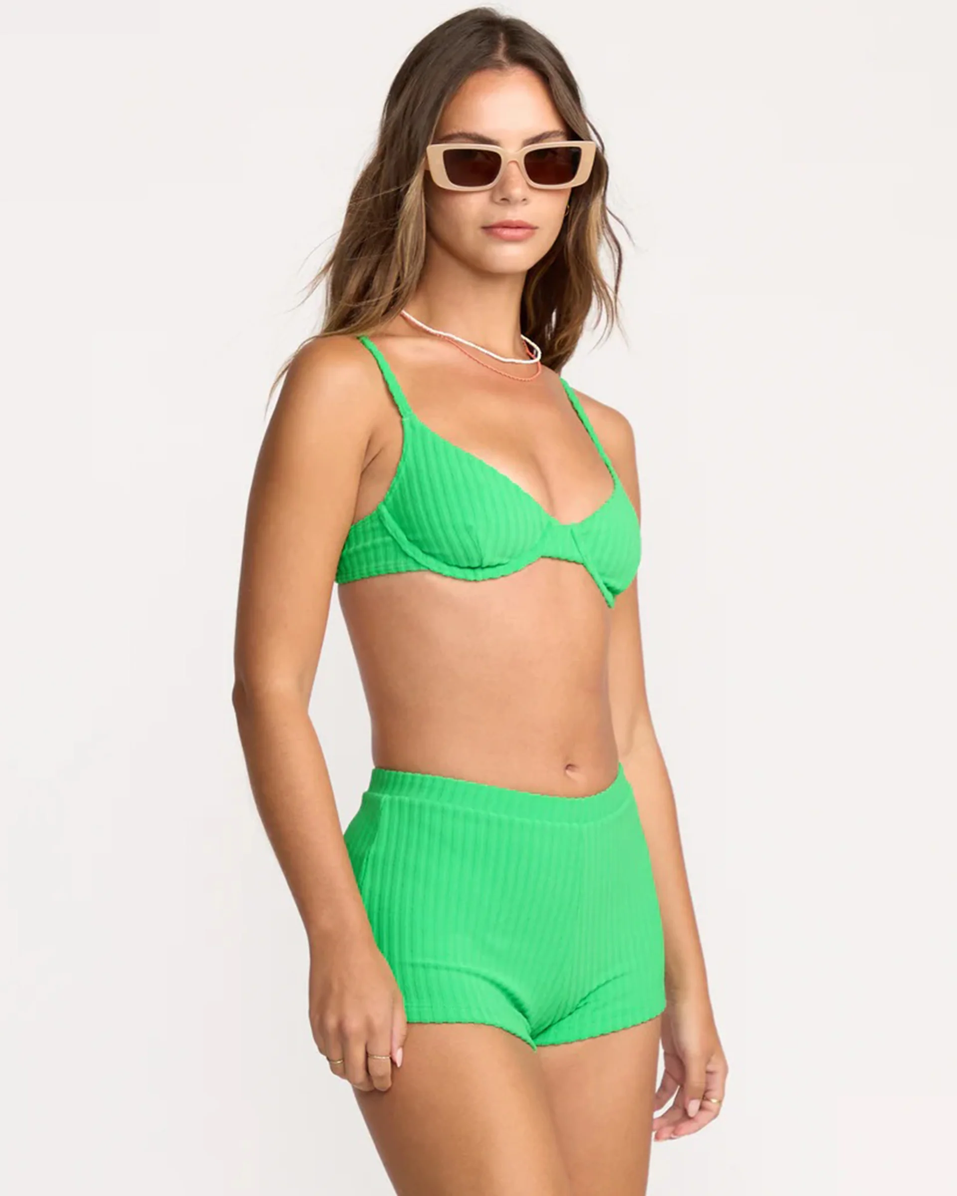 Josie In The Loop Boyshort Bikini Bottom - Jungle Green - Image 5