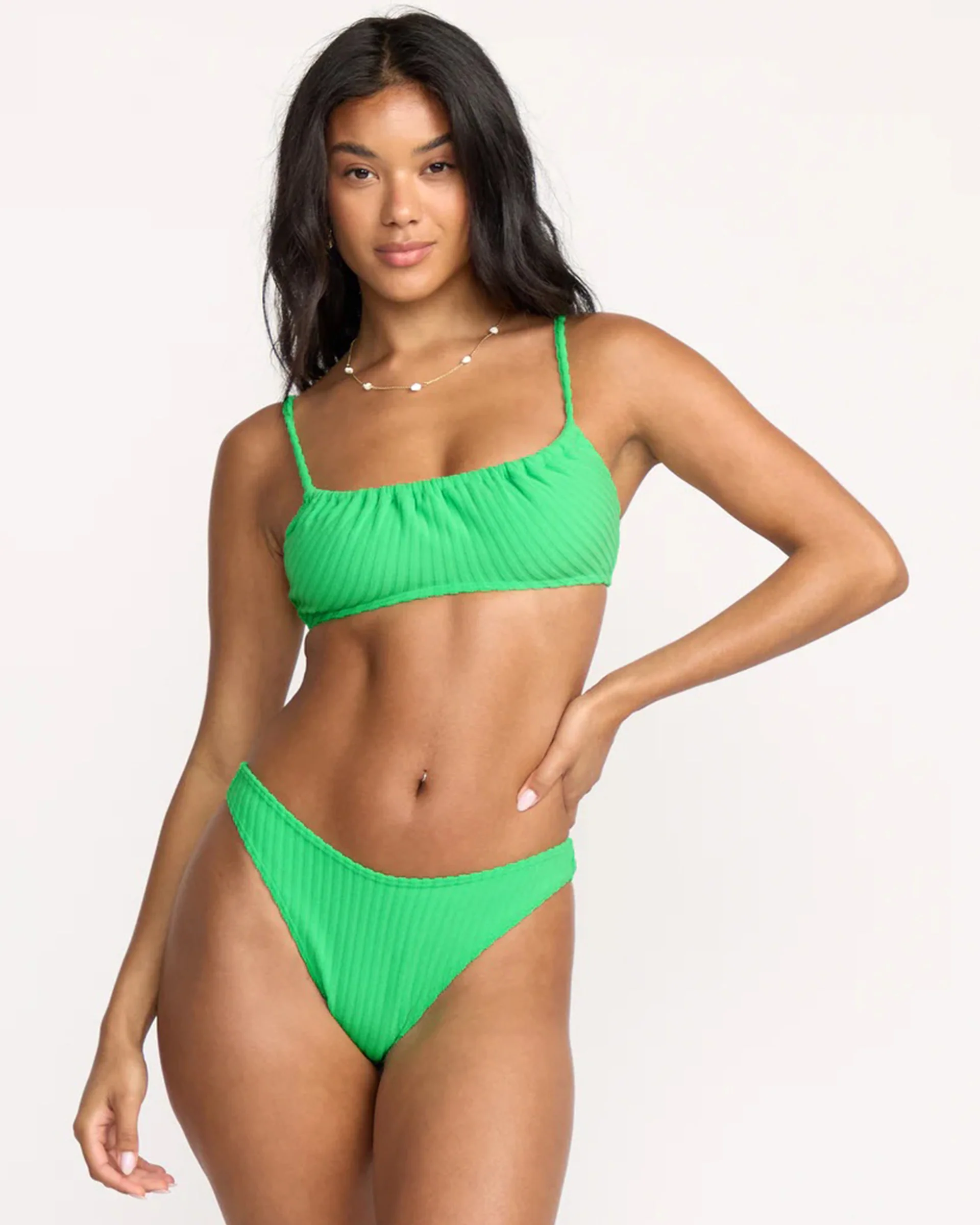 Josie In The Loop Mila Bralette Bikini Top - Jungle Green - Image 2