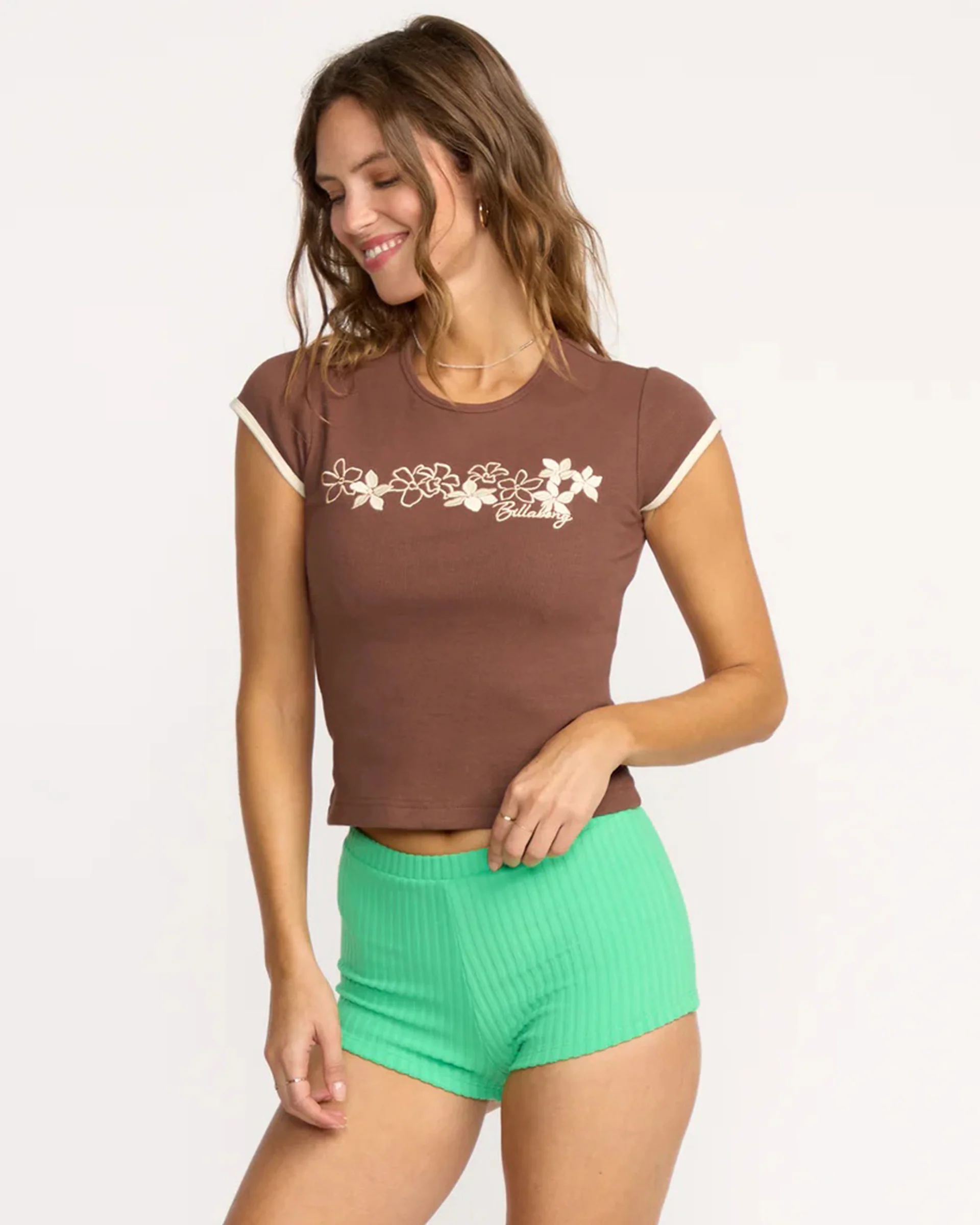 Josie Ringer S/S T-Shirt - Espresso - Image 4