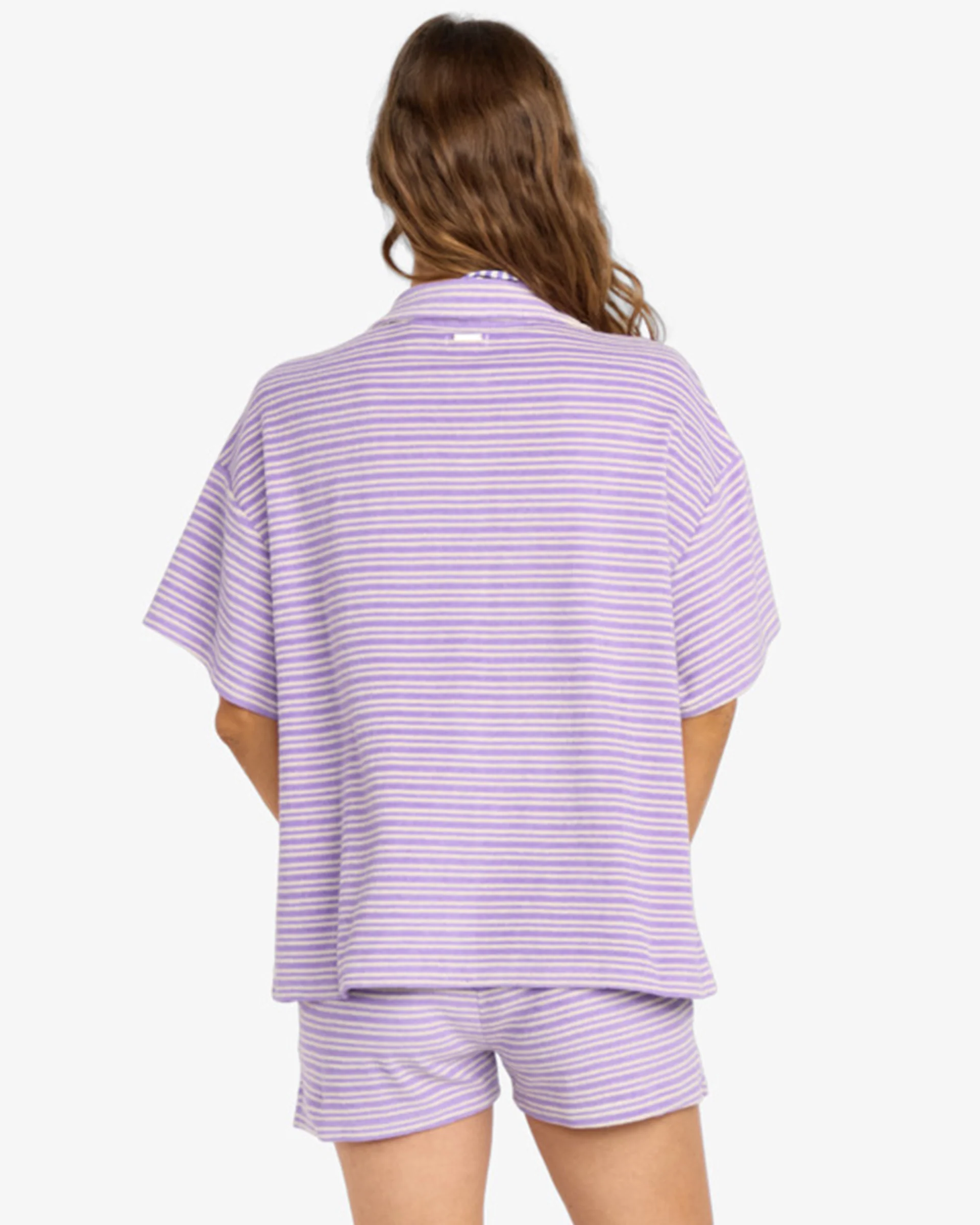Josie Stripe Beachy Shirt - Purple Punch - Image 4