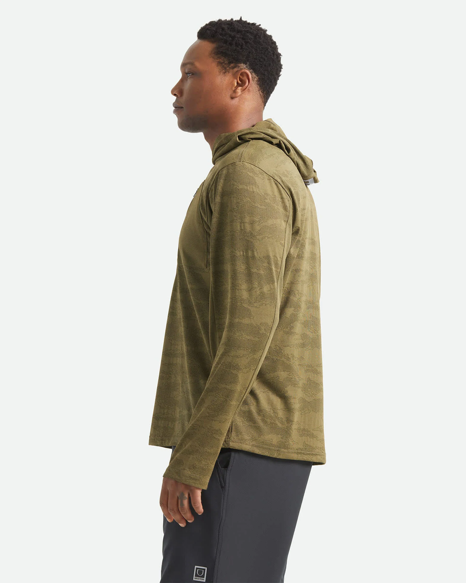 Journey L/S Sun Hoodie - Olive Tiger Camo - Image 3