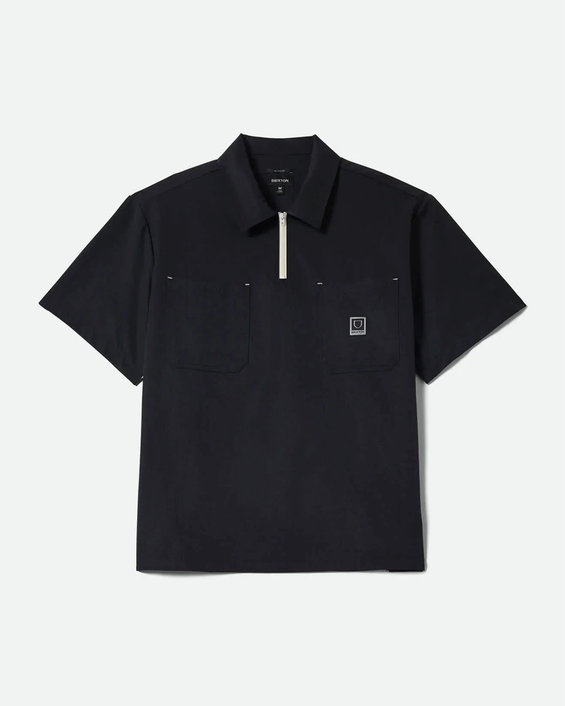 Journey Lightweight 1/2 Zip Cropped Shirt - Black