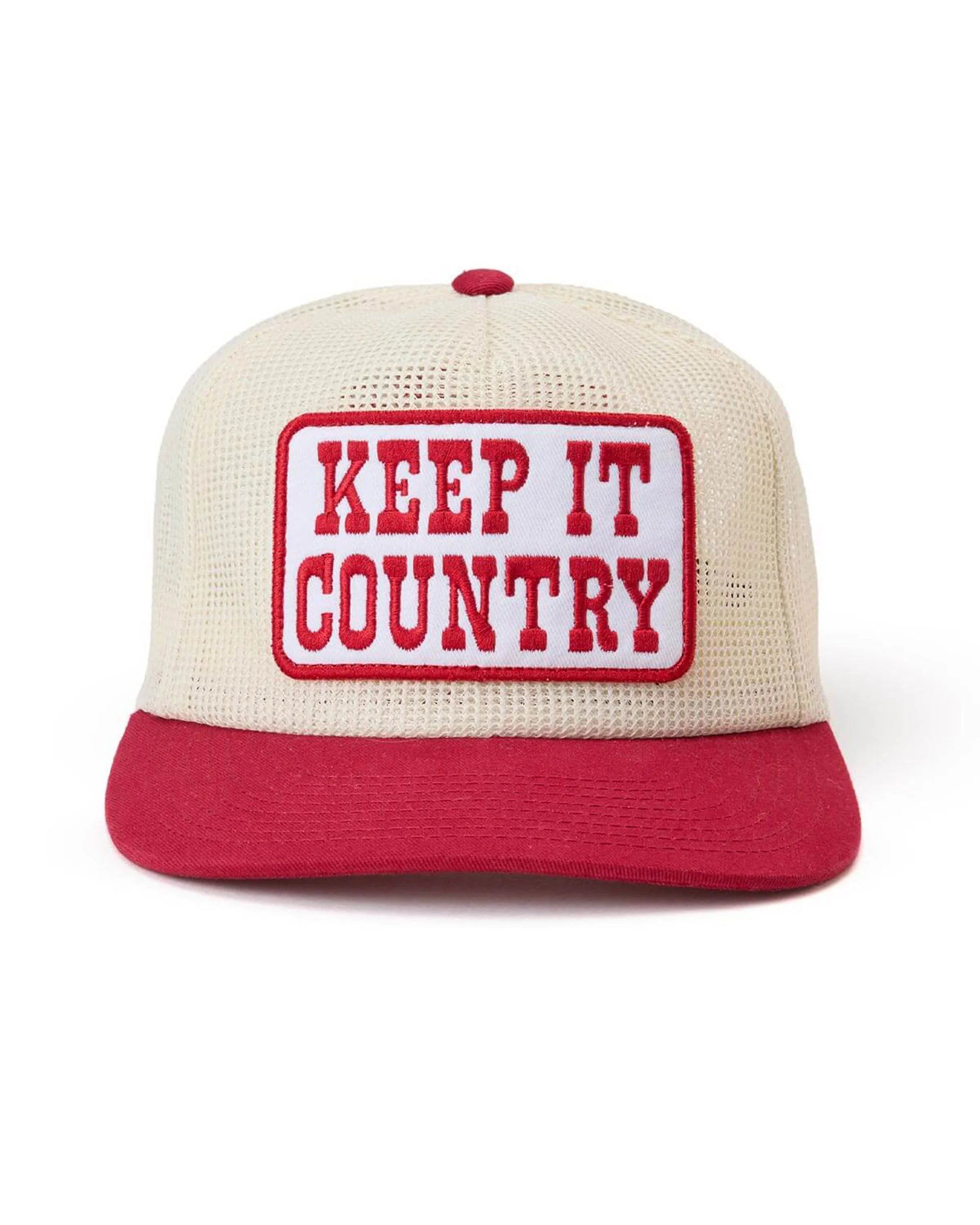Keep It Country Mesh Trucker Hat - Cream/Red - Image 2